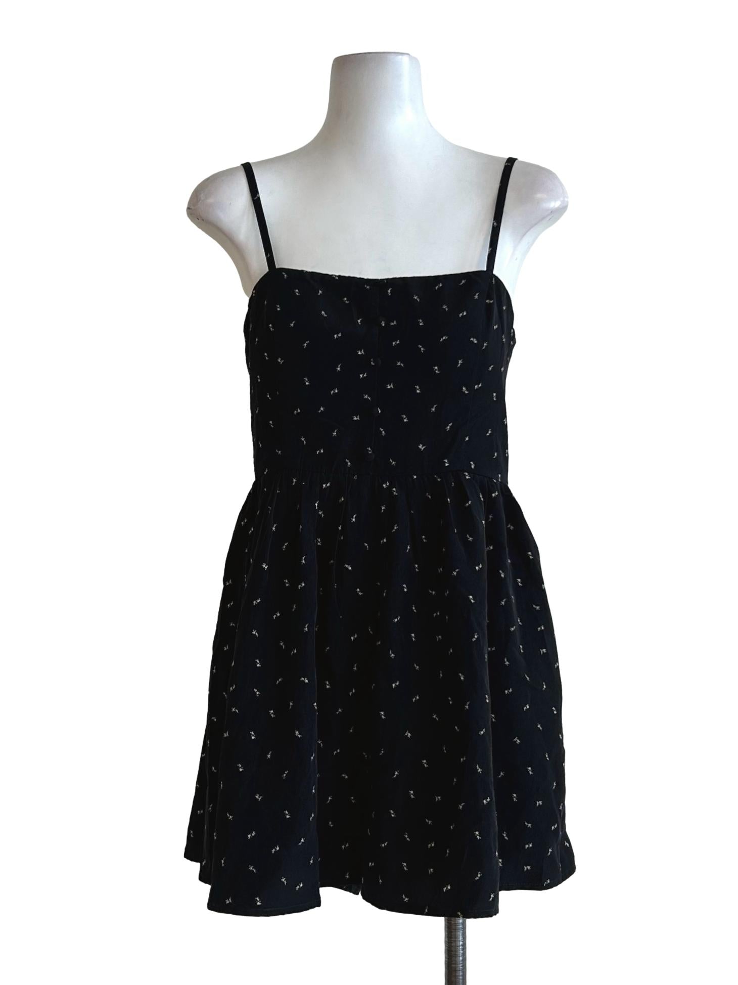 Black Floral Printed Romper