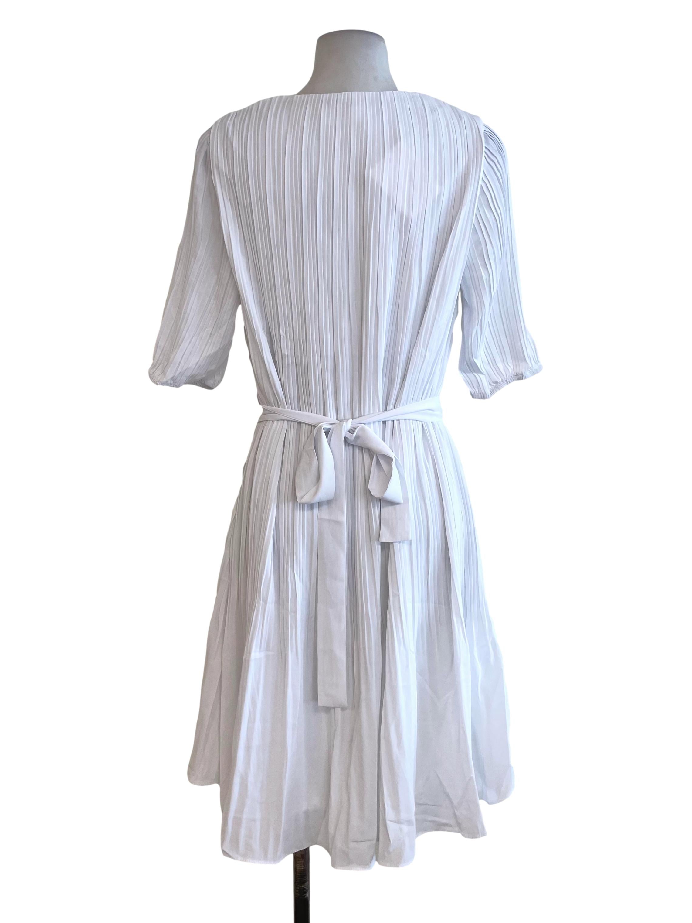 White Accordion Dress