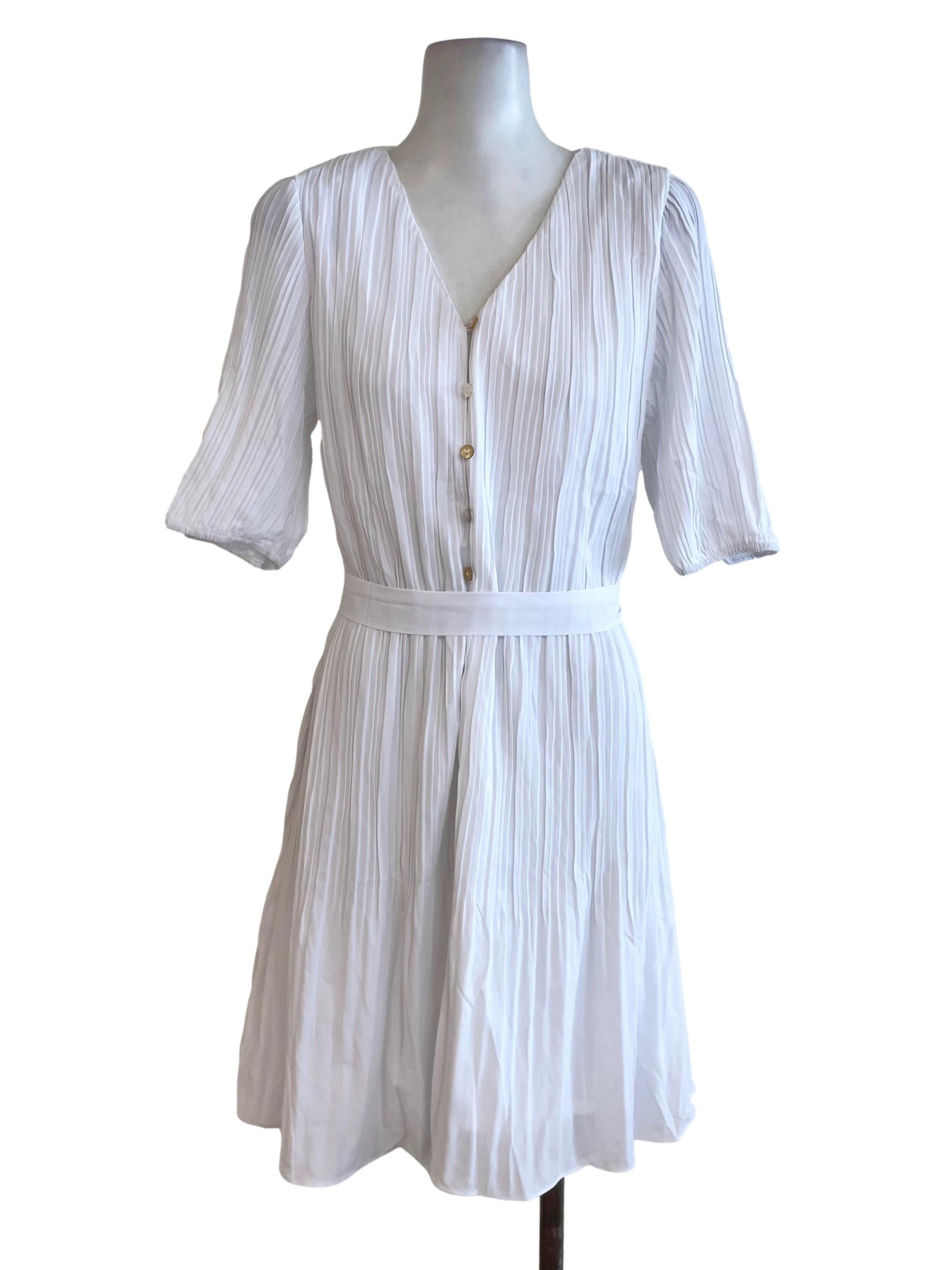 White Accordion Dress