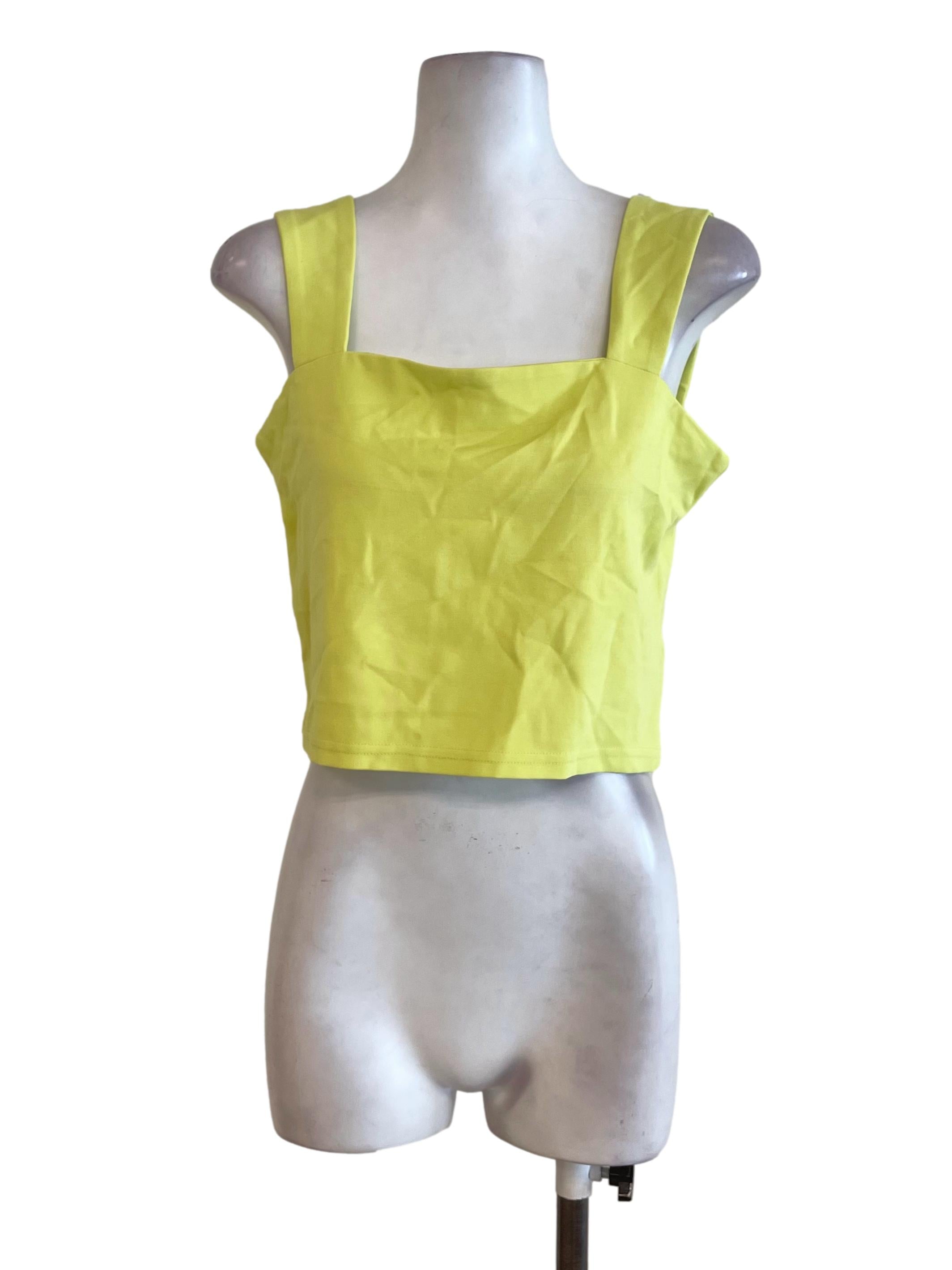 Neon Green Cropped Top