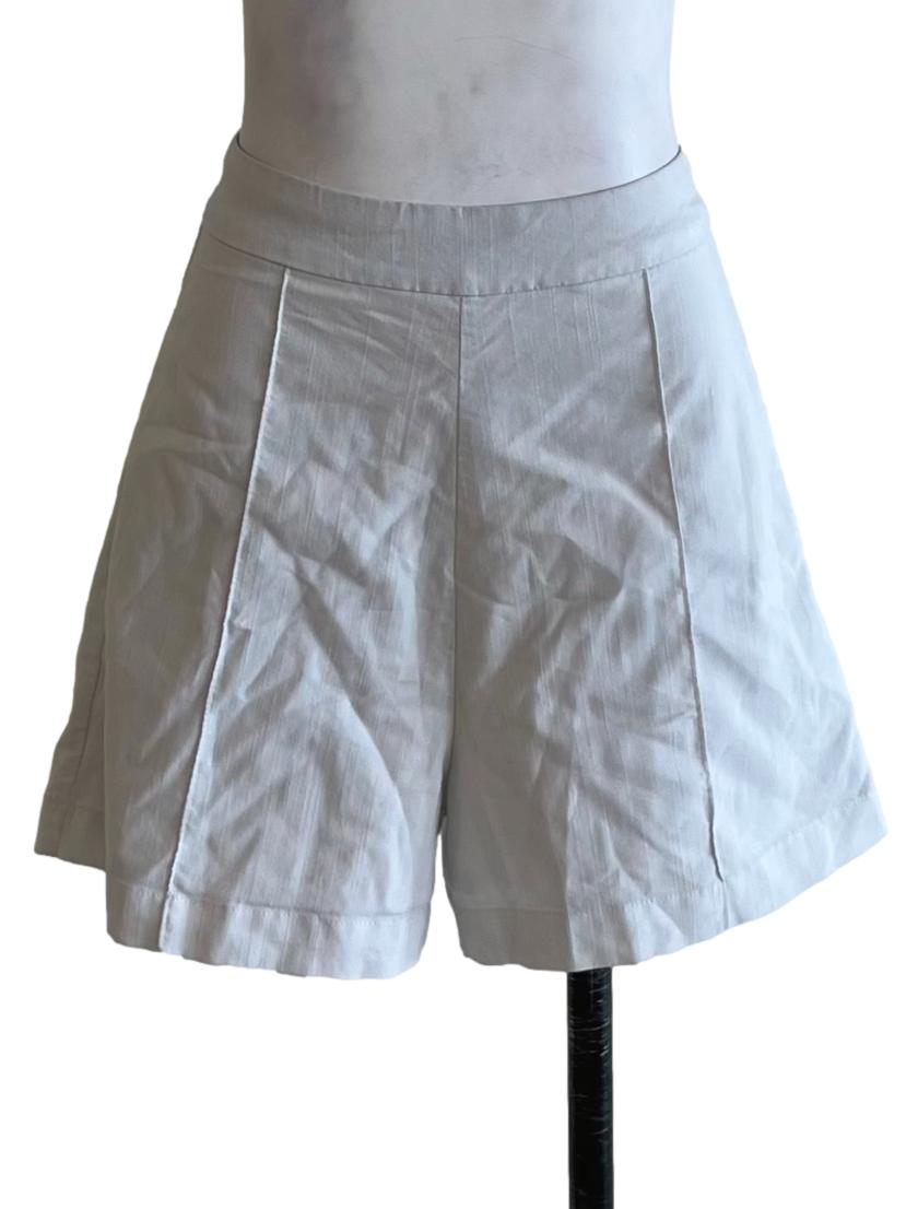 White High-Waisted Shorts