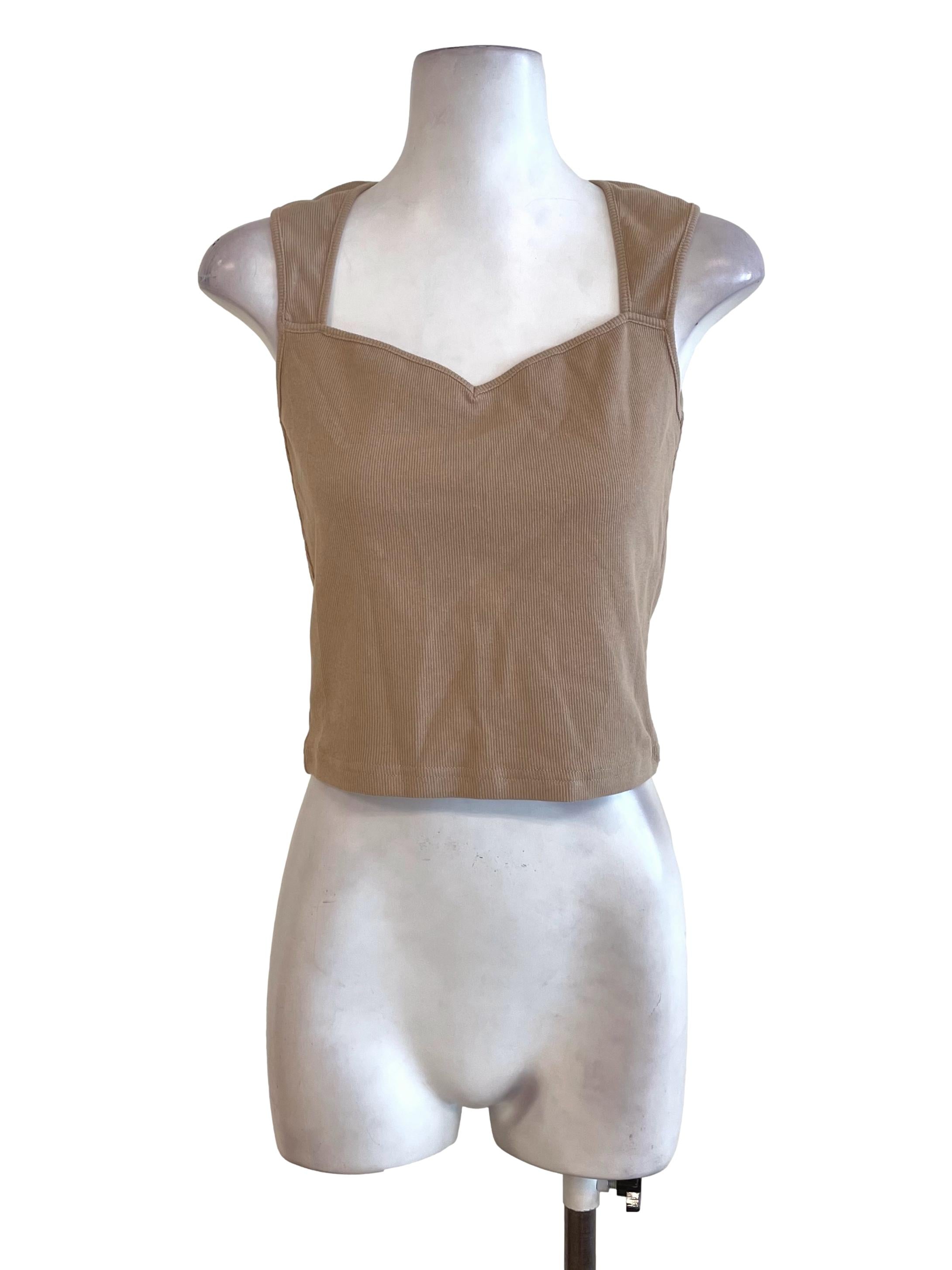 Khaki Queen Anne Top