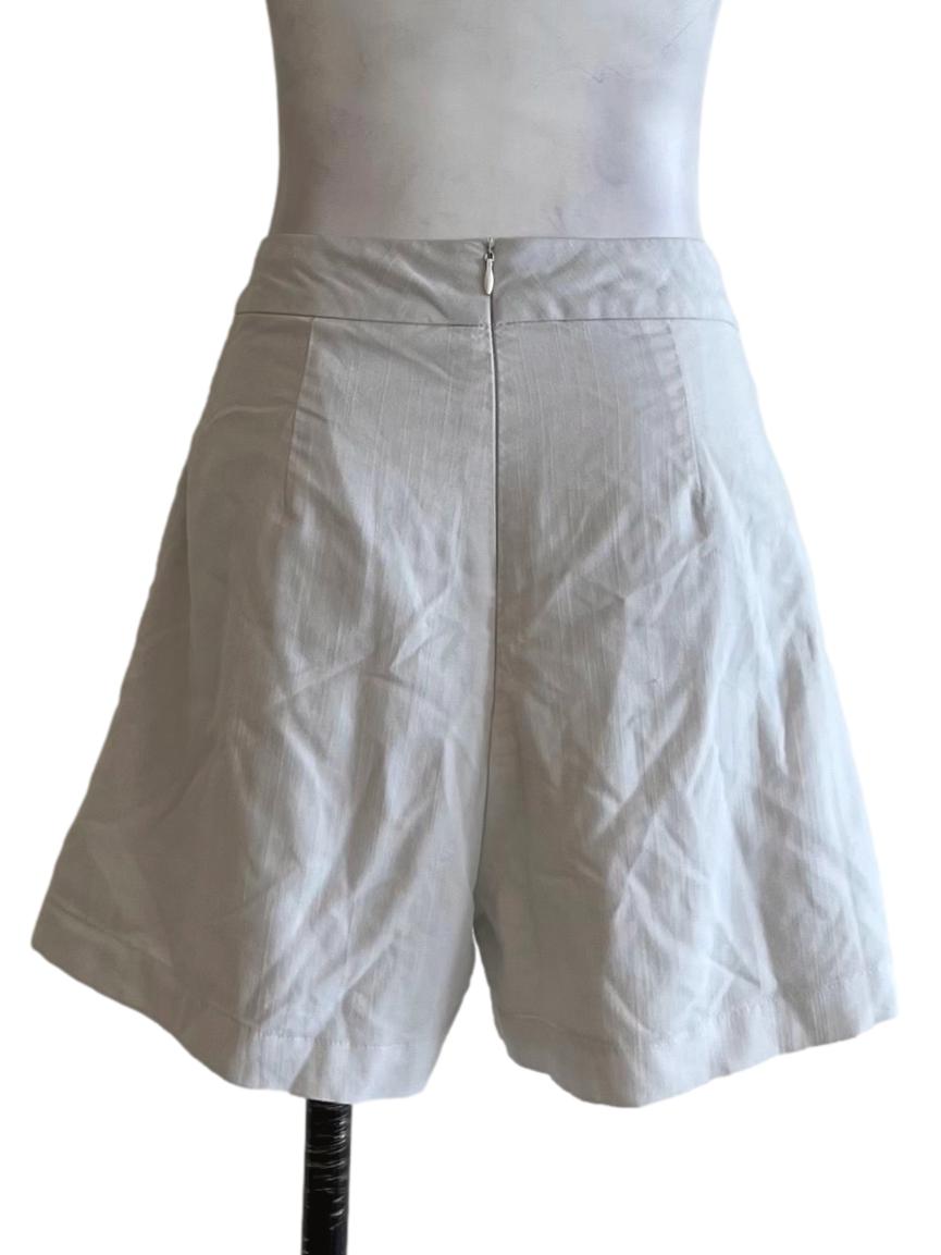 White High-Waisted Shorts