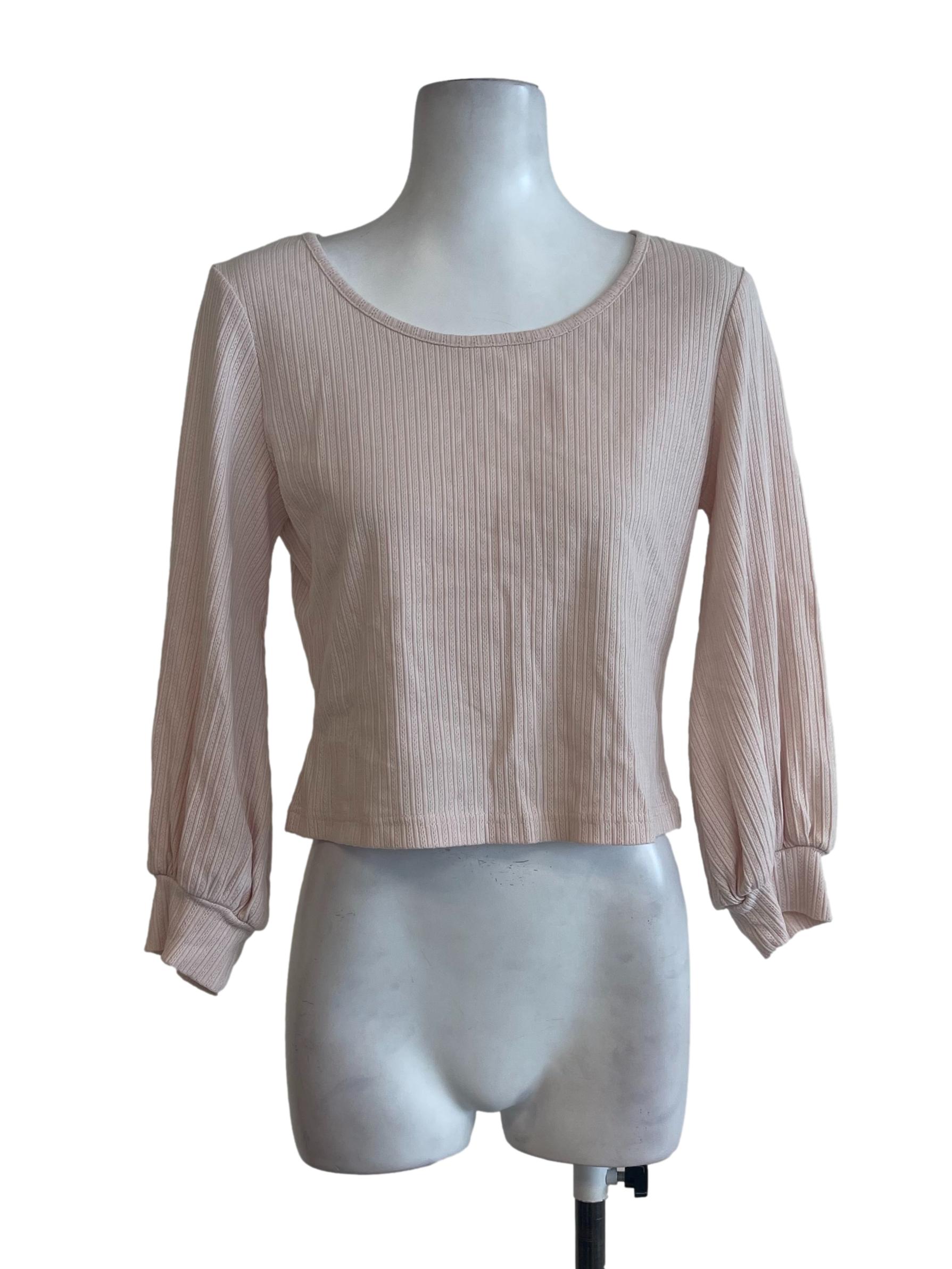 Peach Basic Knitted Top