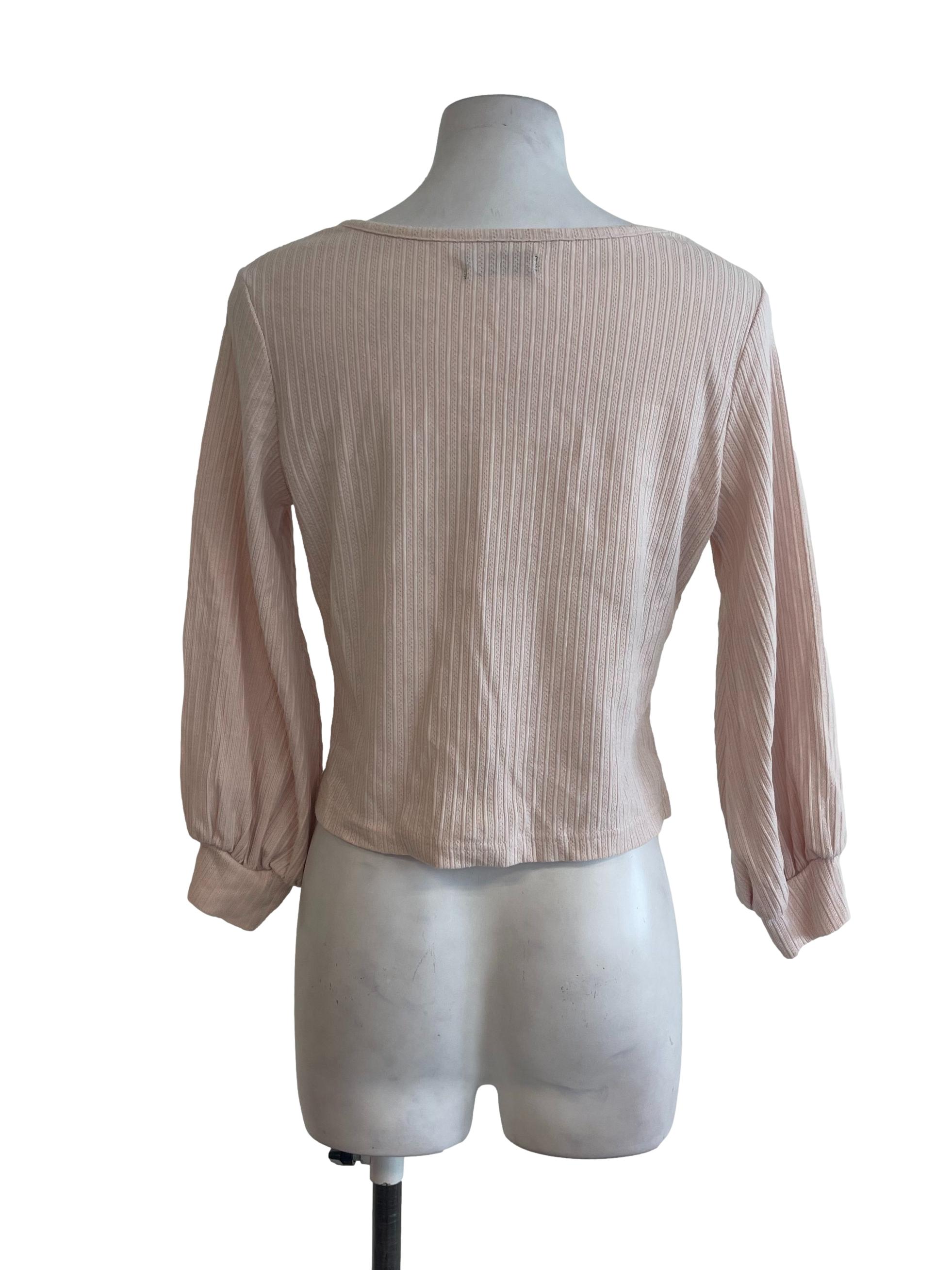 Peach Basic Knitted Top
