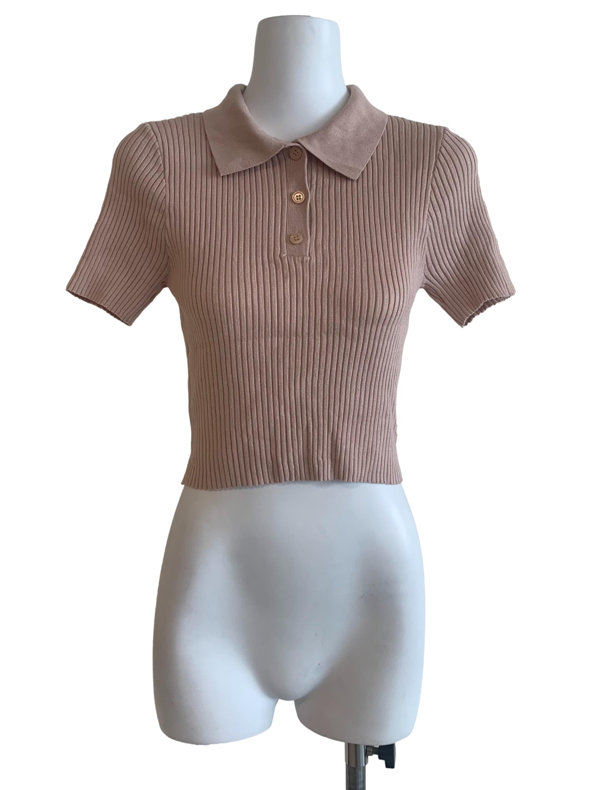 Latte Beige Collared Shirt