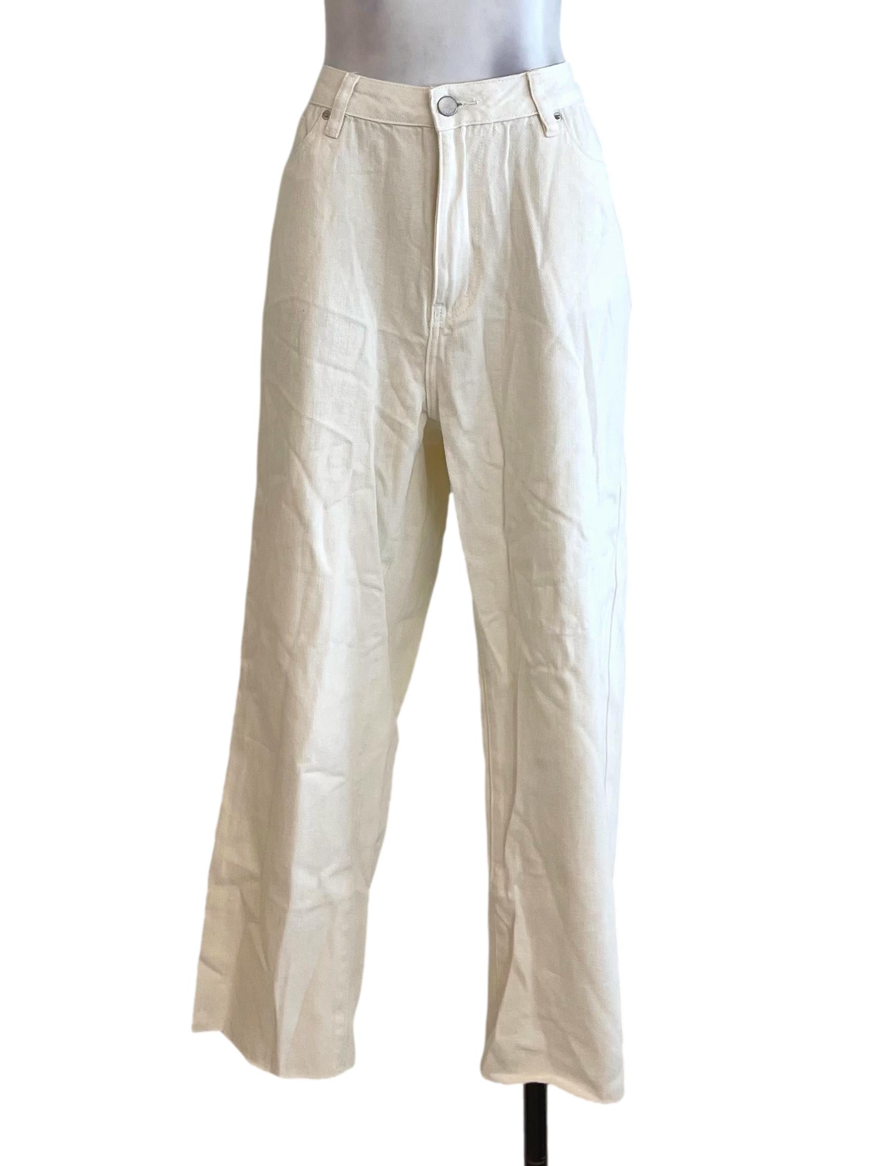 White Straight Jeans JB