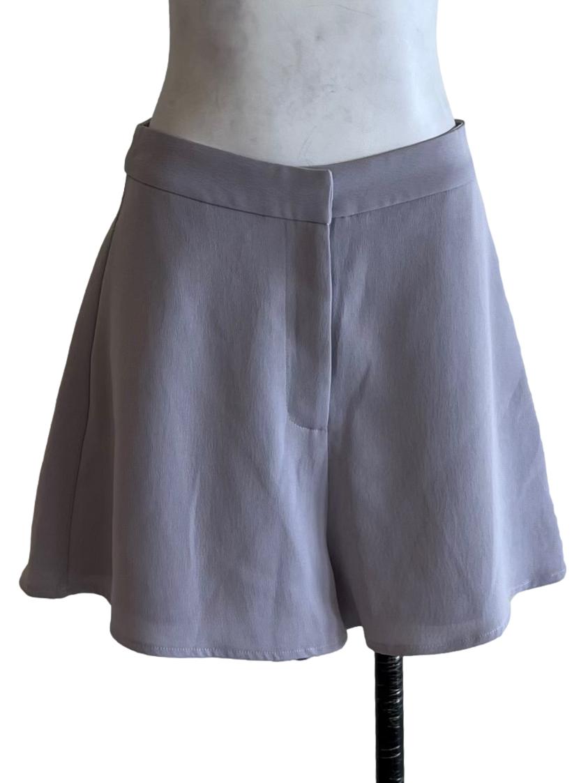 Lilac Purple High-Waisted Shorts