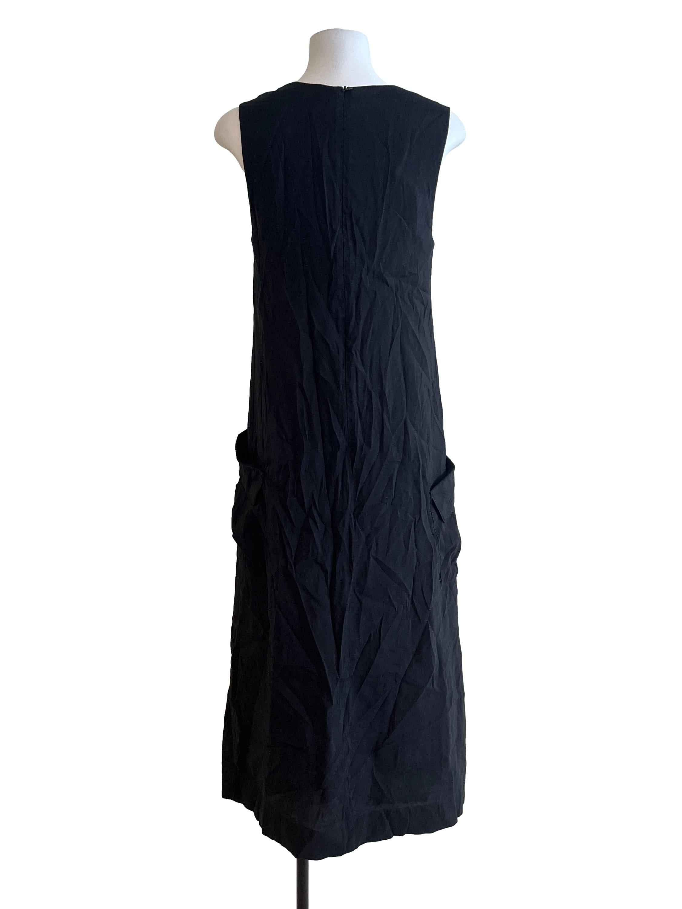 Jet Black V-Neck Tunic Dress TEM
