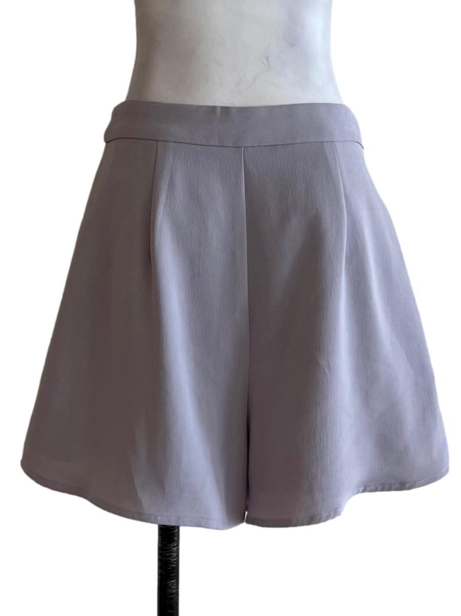 Lilac Purple High-Waisted Shorts