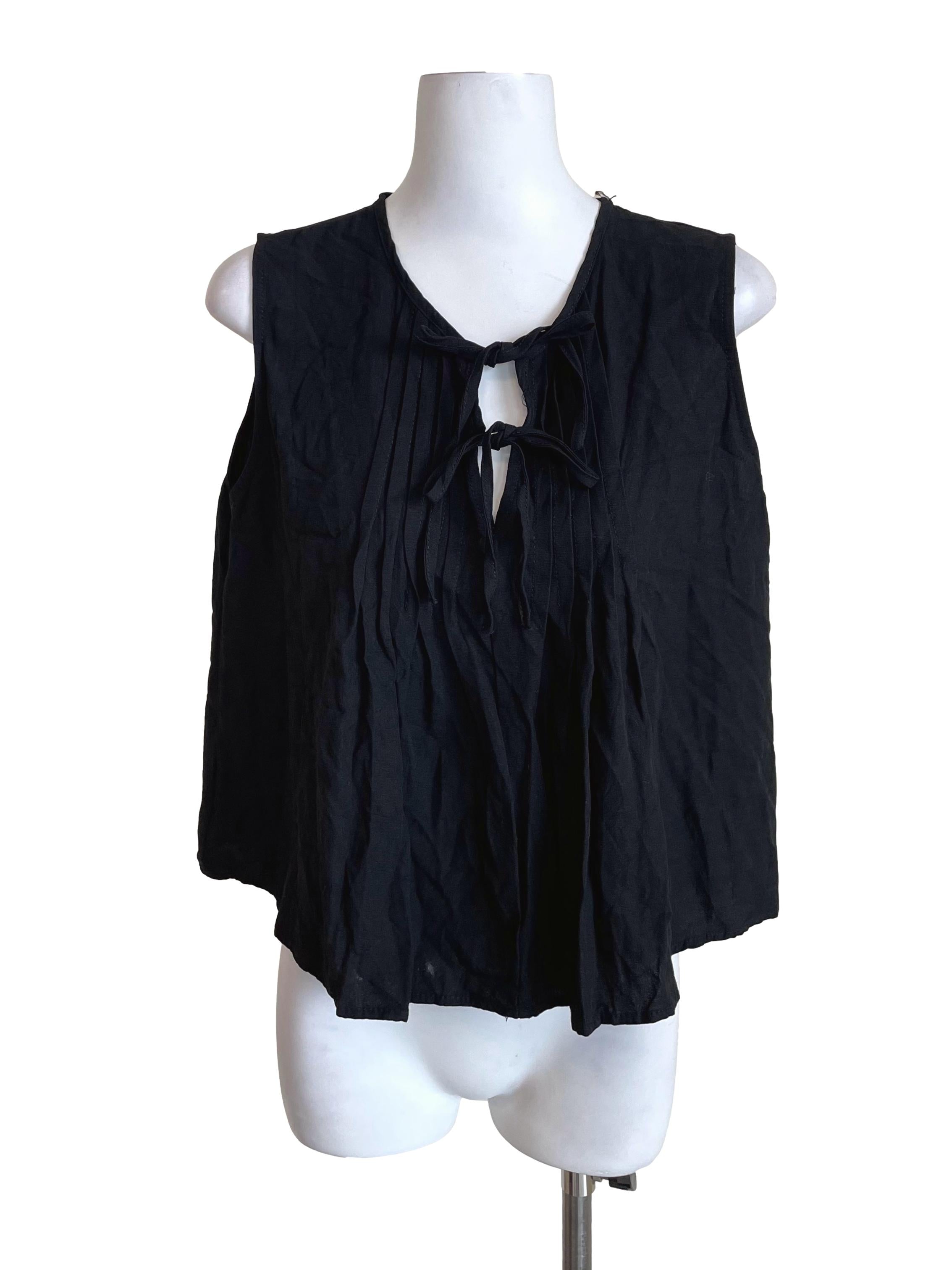 Black Pleated Tent Top