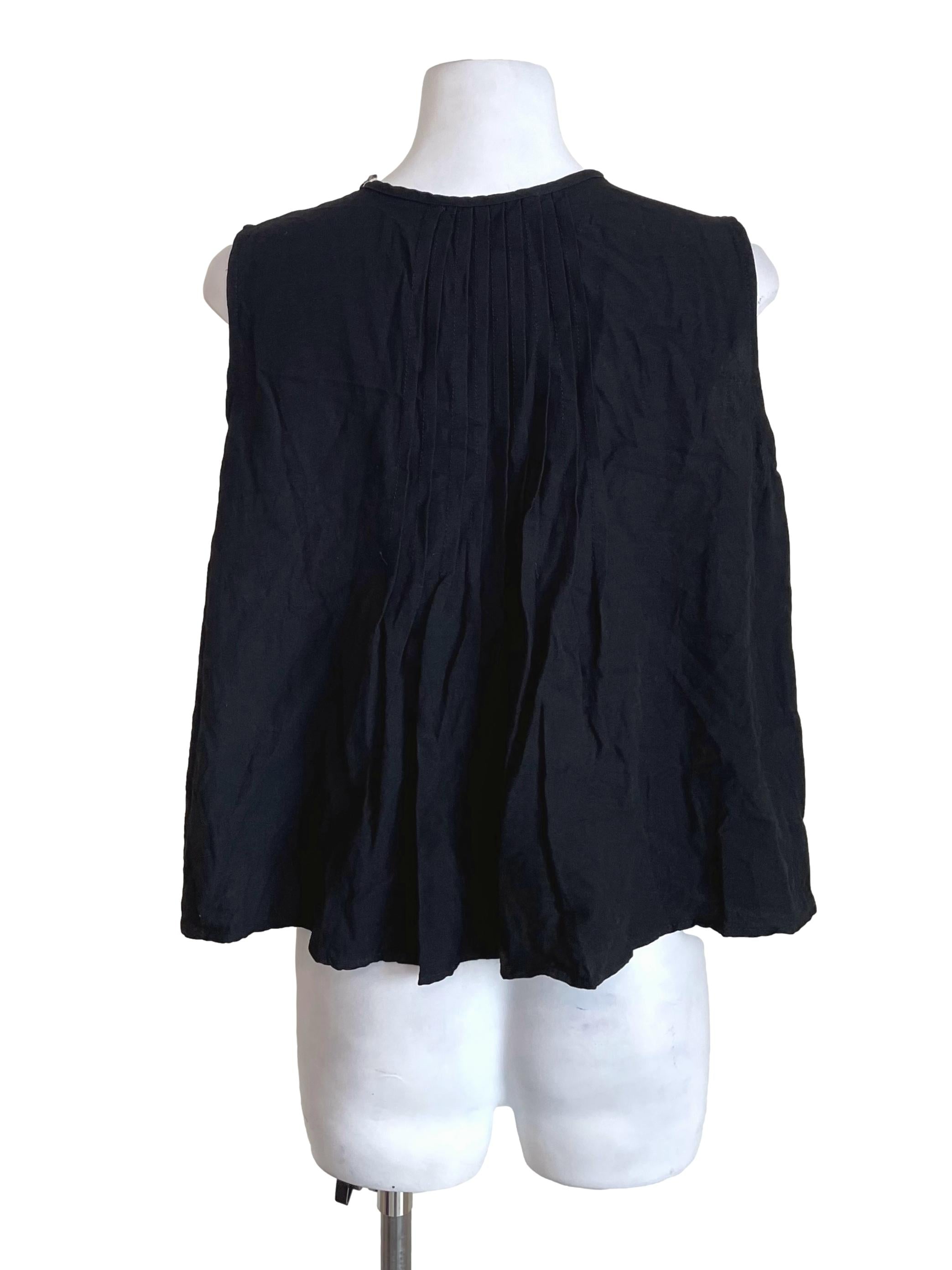 Black Pleated Tent Top