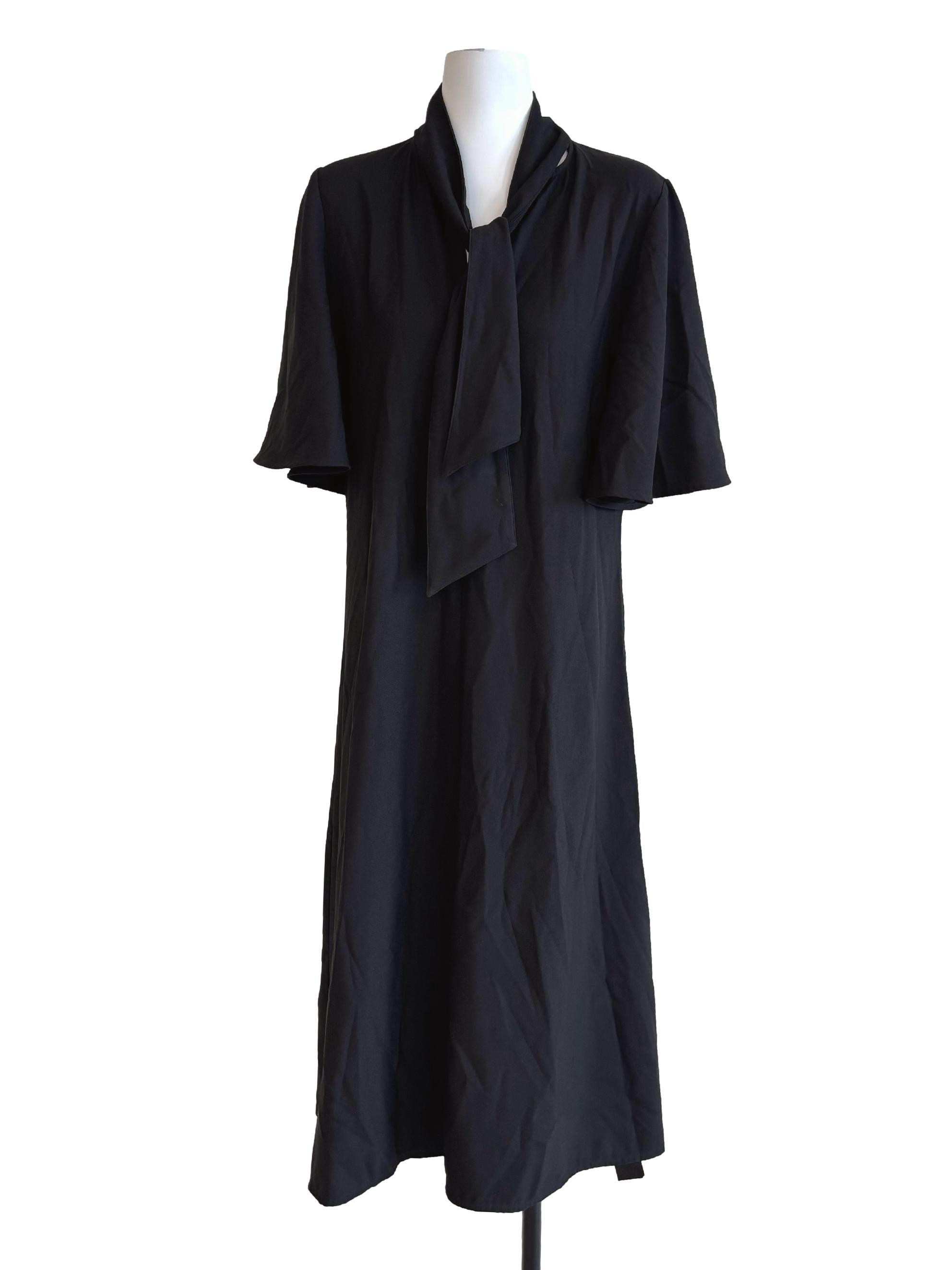 Soft Black Plain Maxi Dress