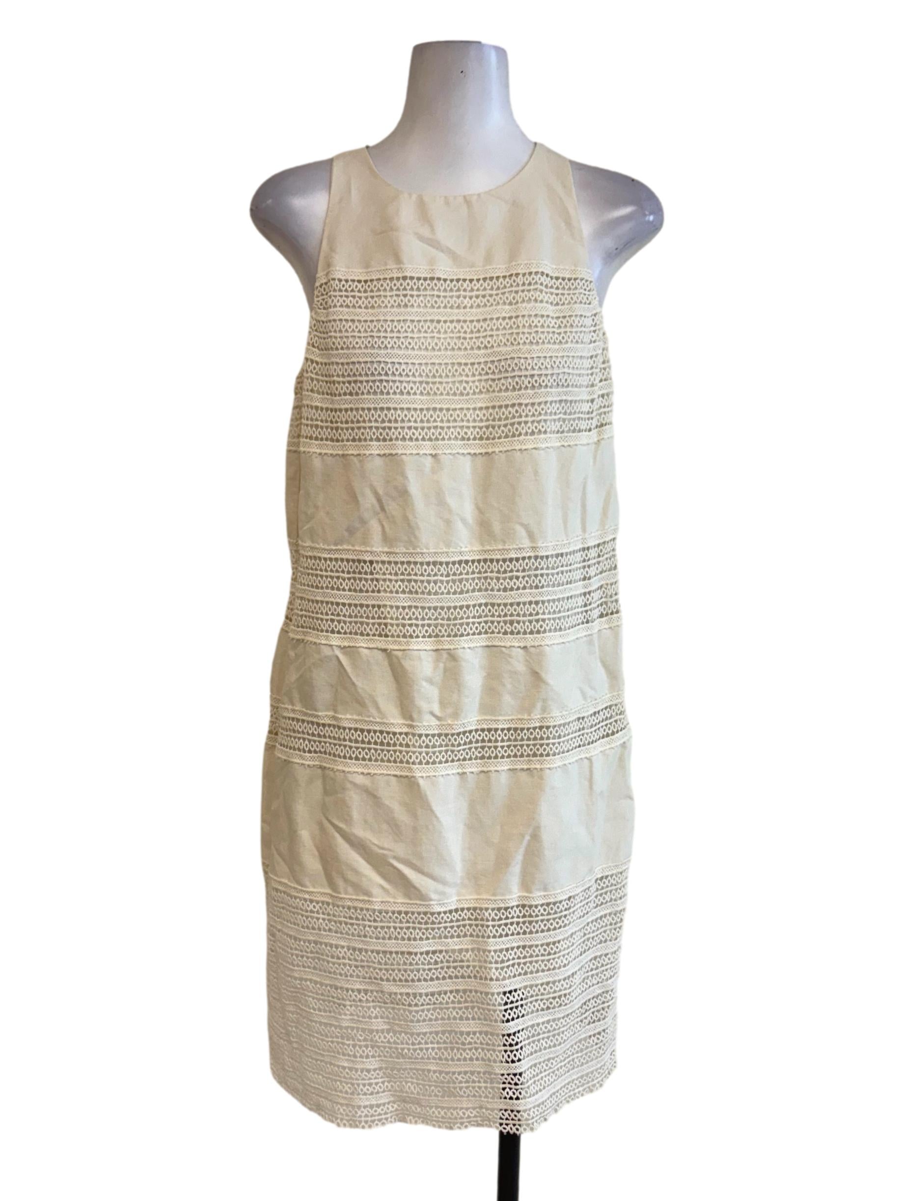 Cream Lace Shift Dress