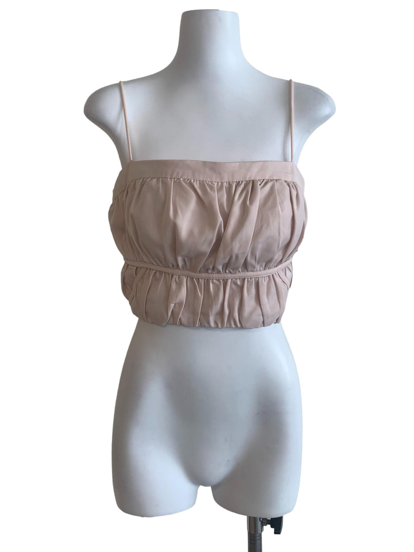Sepia Beige Spaghetti Strap Top