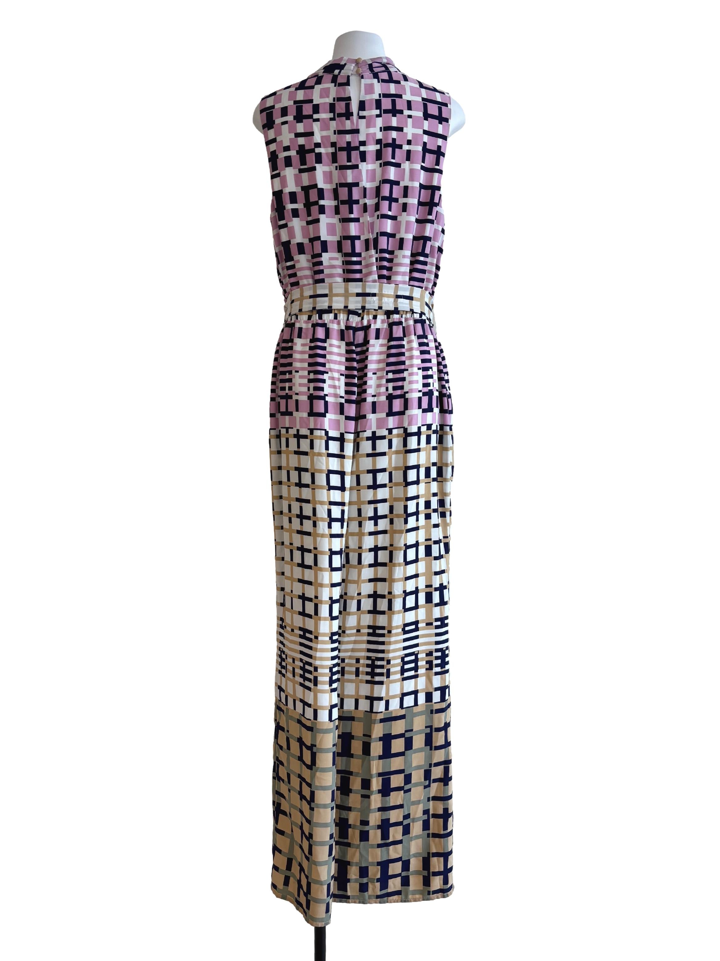 Multicolour Abstract Sleeveless Jumpsuit