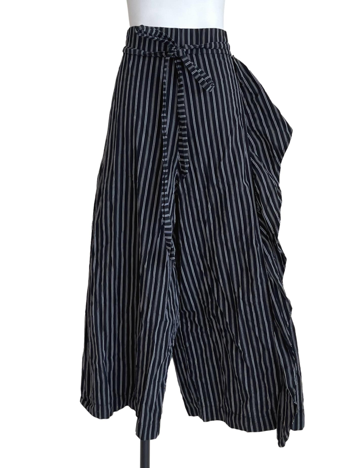 Jade Black Striped Wide Leg Pants