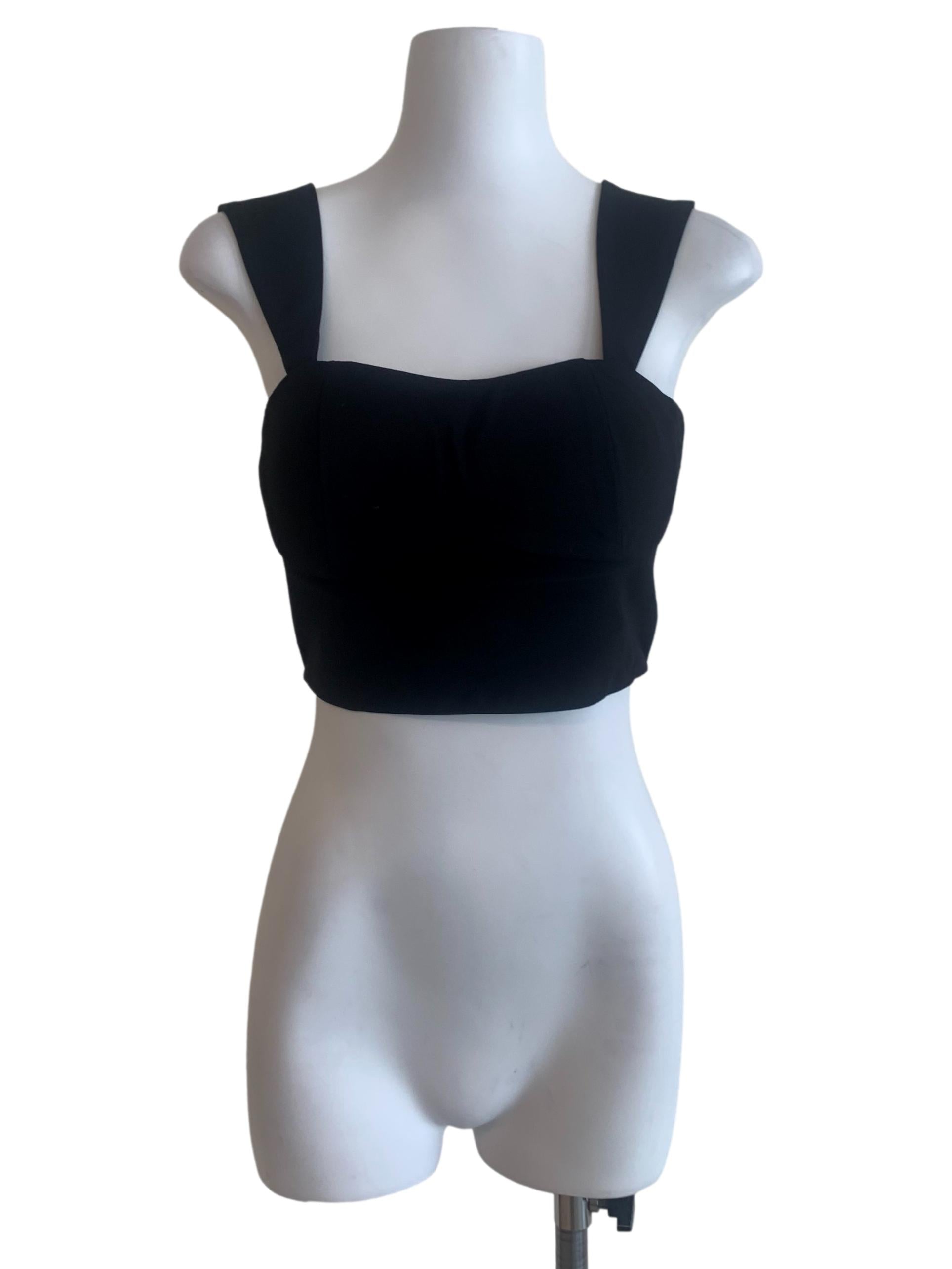 Black Cropped Tank Top