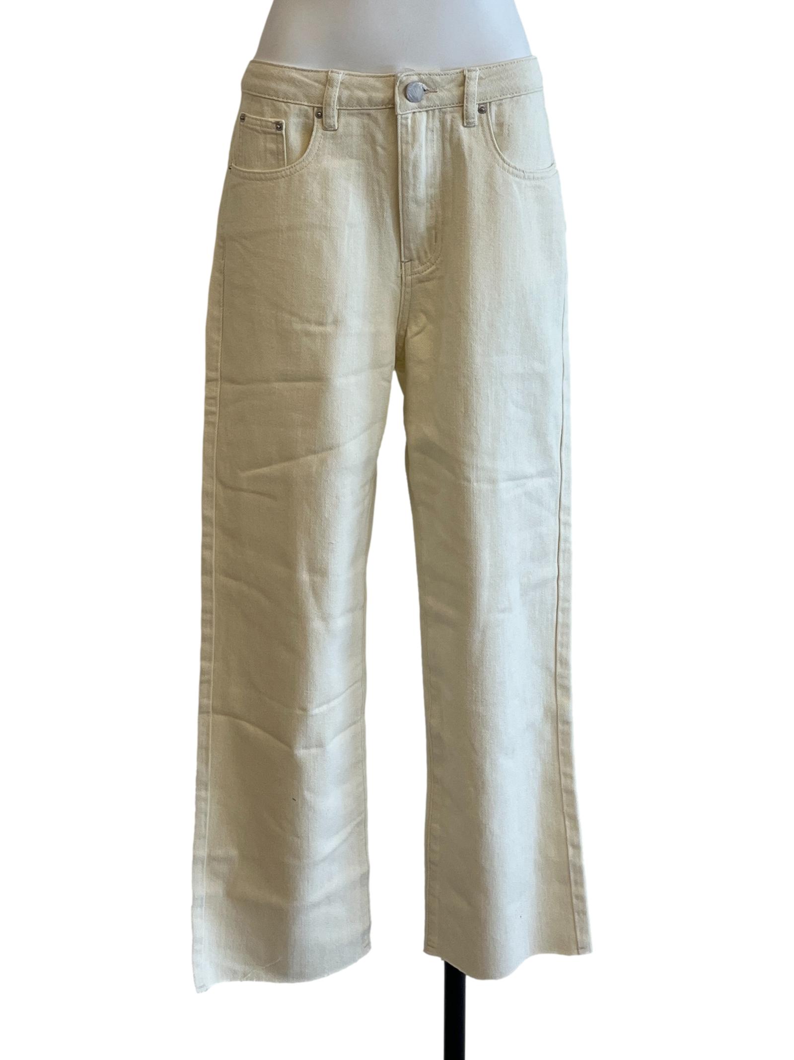Cream White  Straight Cut Pants LB
