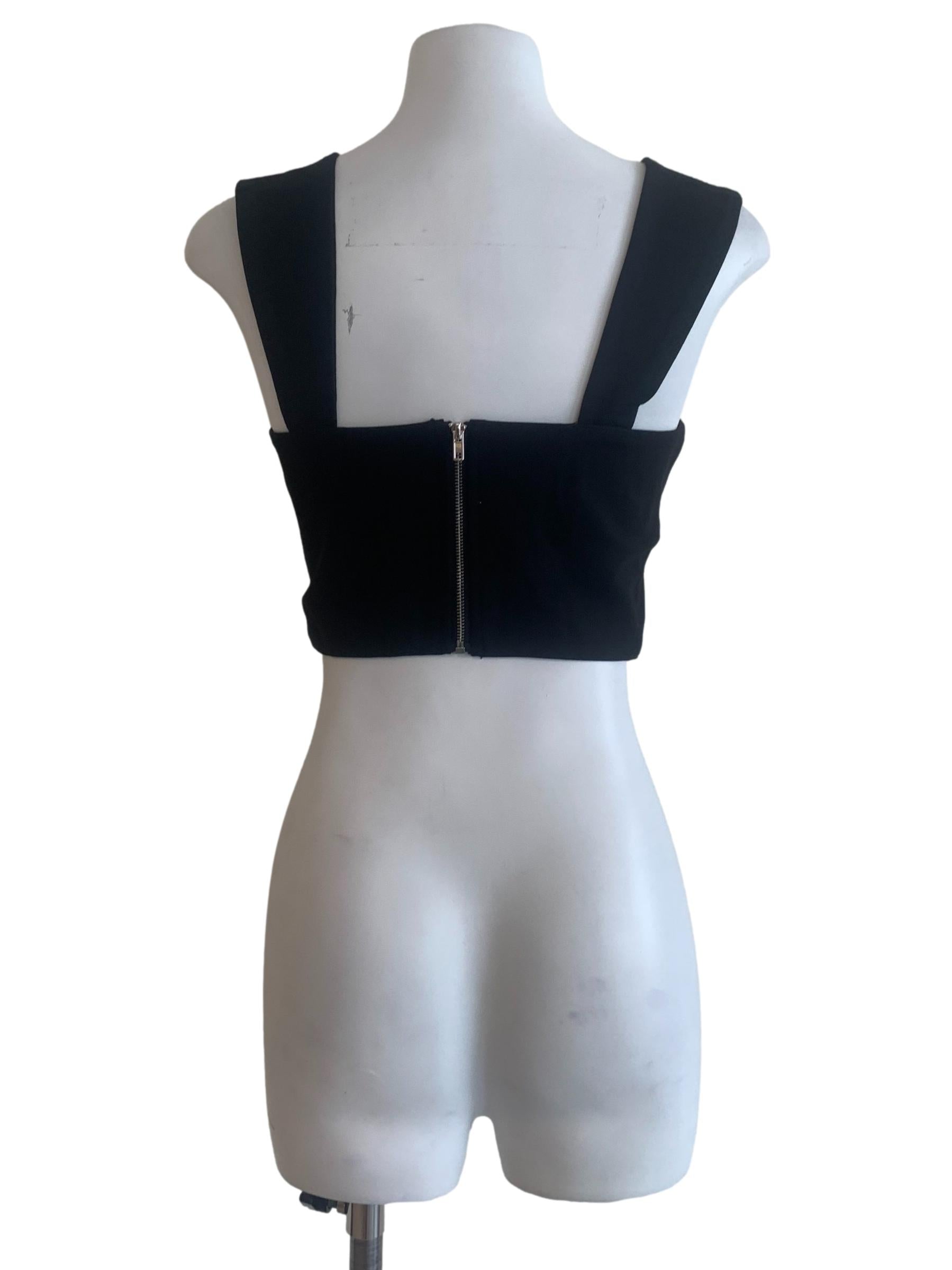 Black Cropped Tank Top