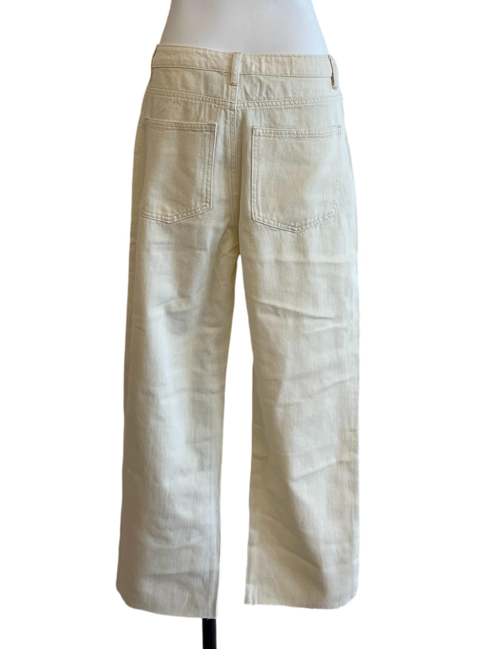 Cream White  Straight Cut Pants LB