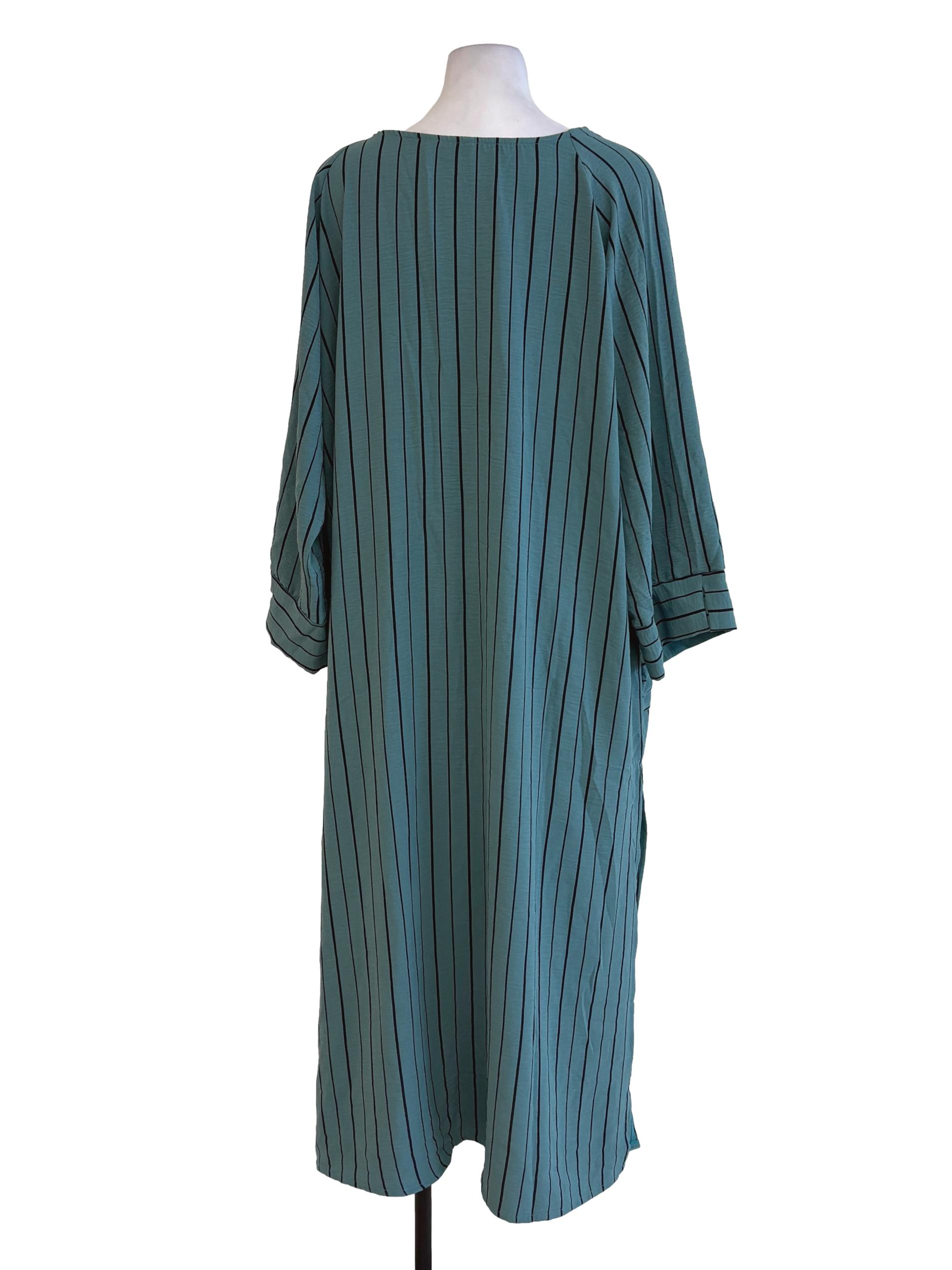 Sage Green Stripes Dress