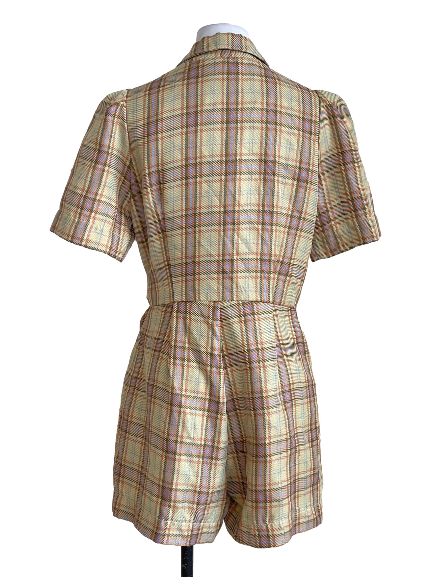 Banana Yellow Checkered Rompers