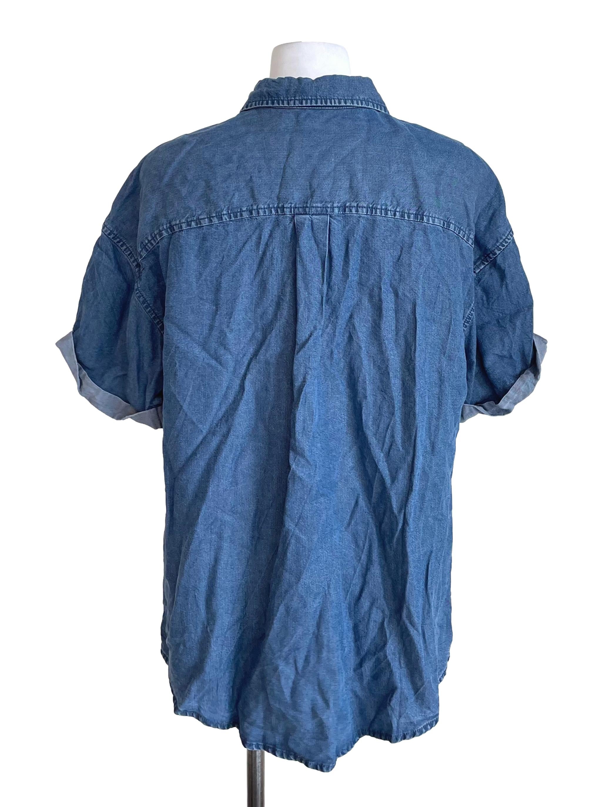 Blue Thin Denim Oxford Shirt TWL