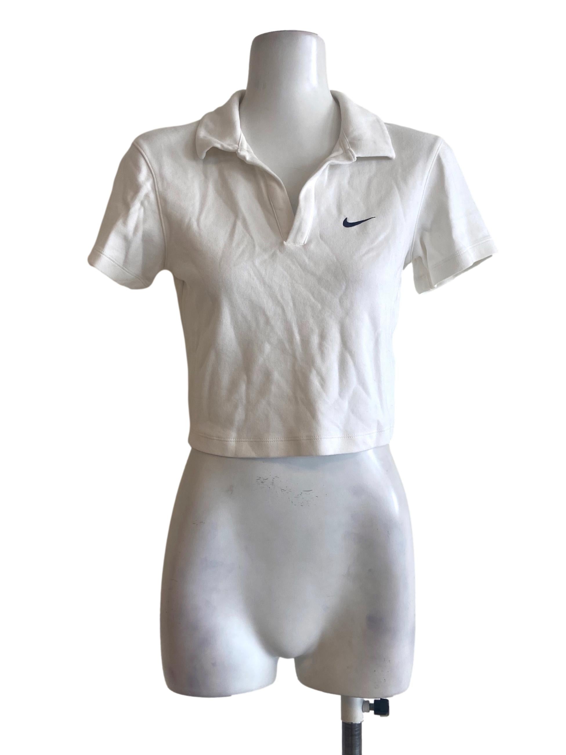 White V Neck Crop Top