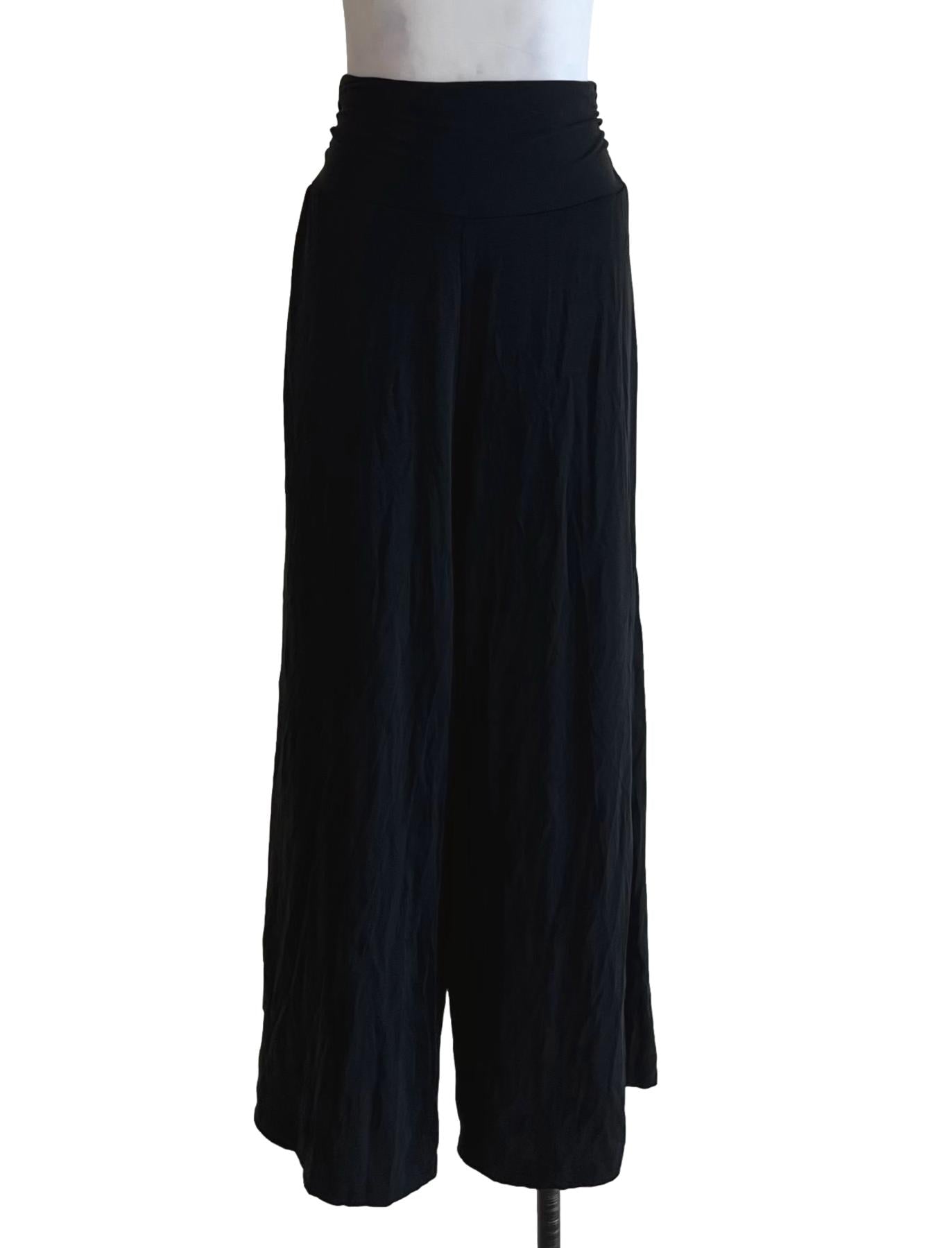 Black High-Waisted Wide-Leg Pants