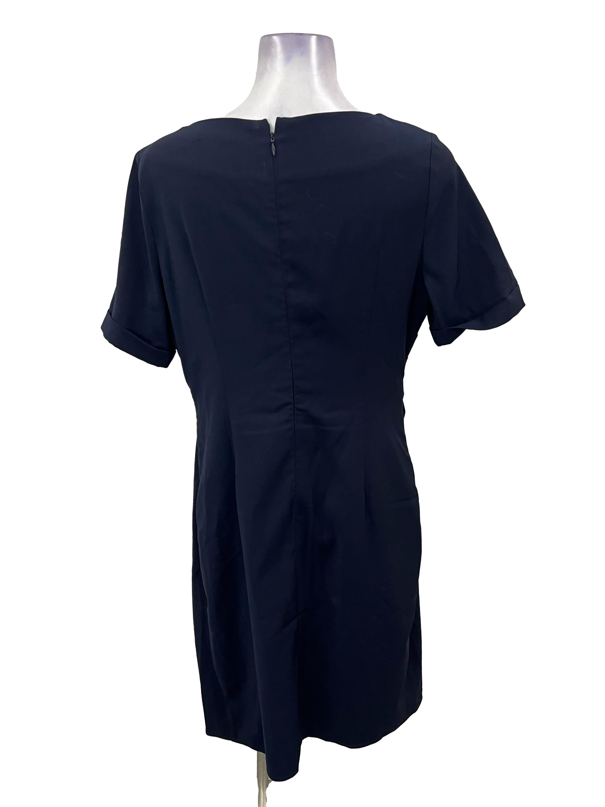 Navy Blue Asymmetrical Dress
