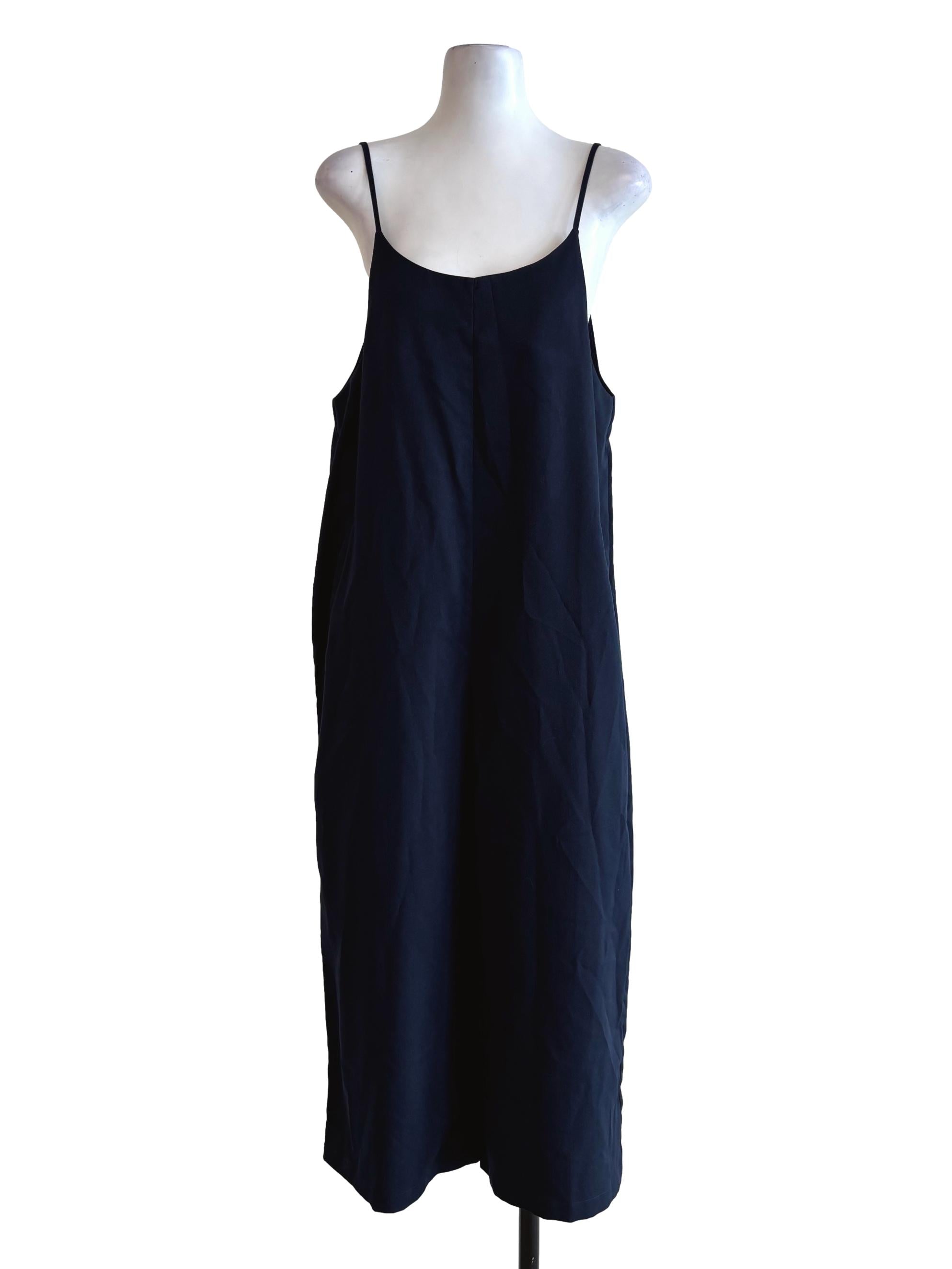 Navy Blue Spaghetti Strap Jumpsuit