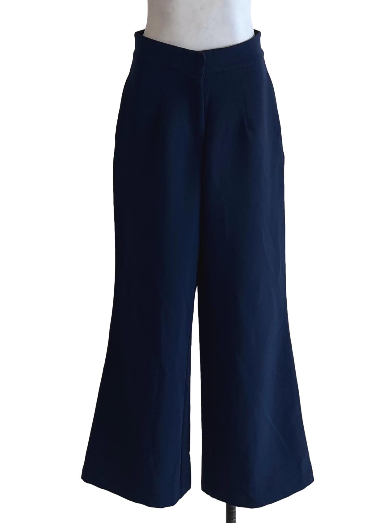 Navy Blue Plain Formal Pants