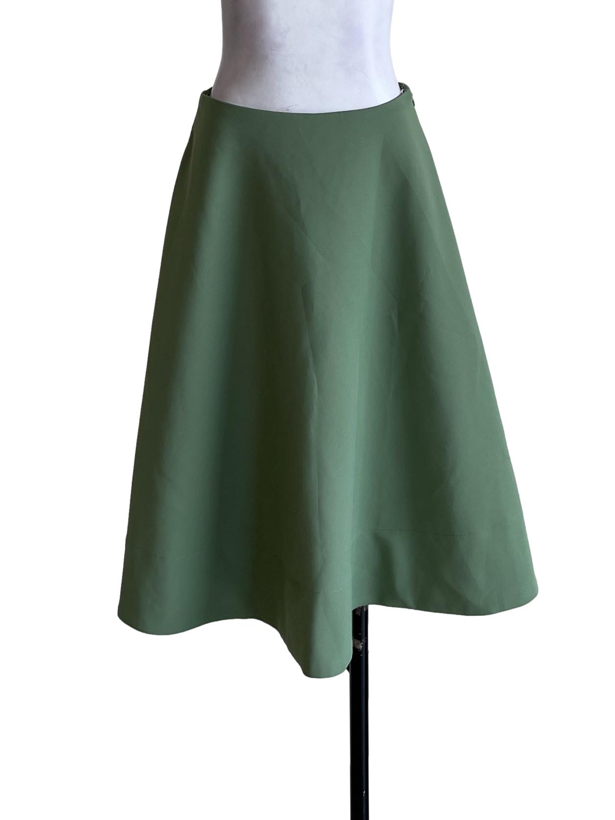 Sage Green A-Line Skirt