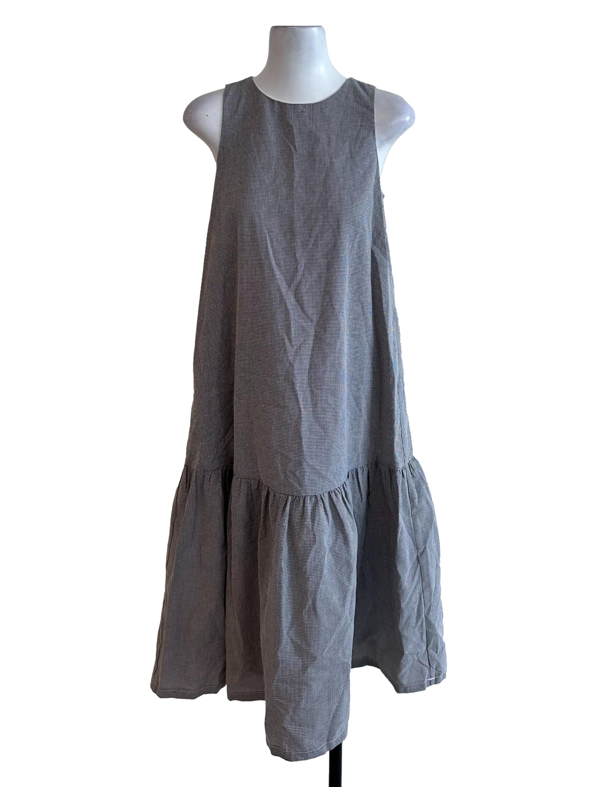 Light Grey Round Neck Tent Dress