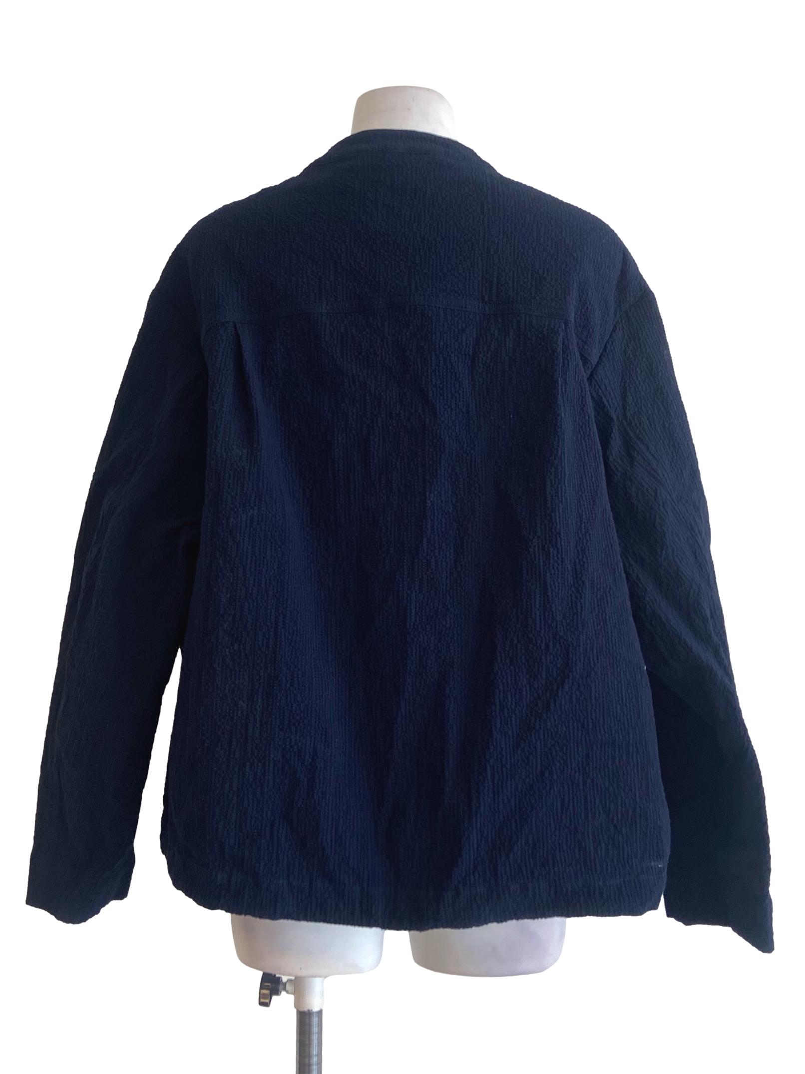 Navy Blue Front Pocket Jacket
