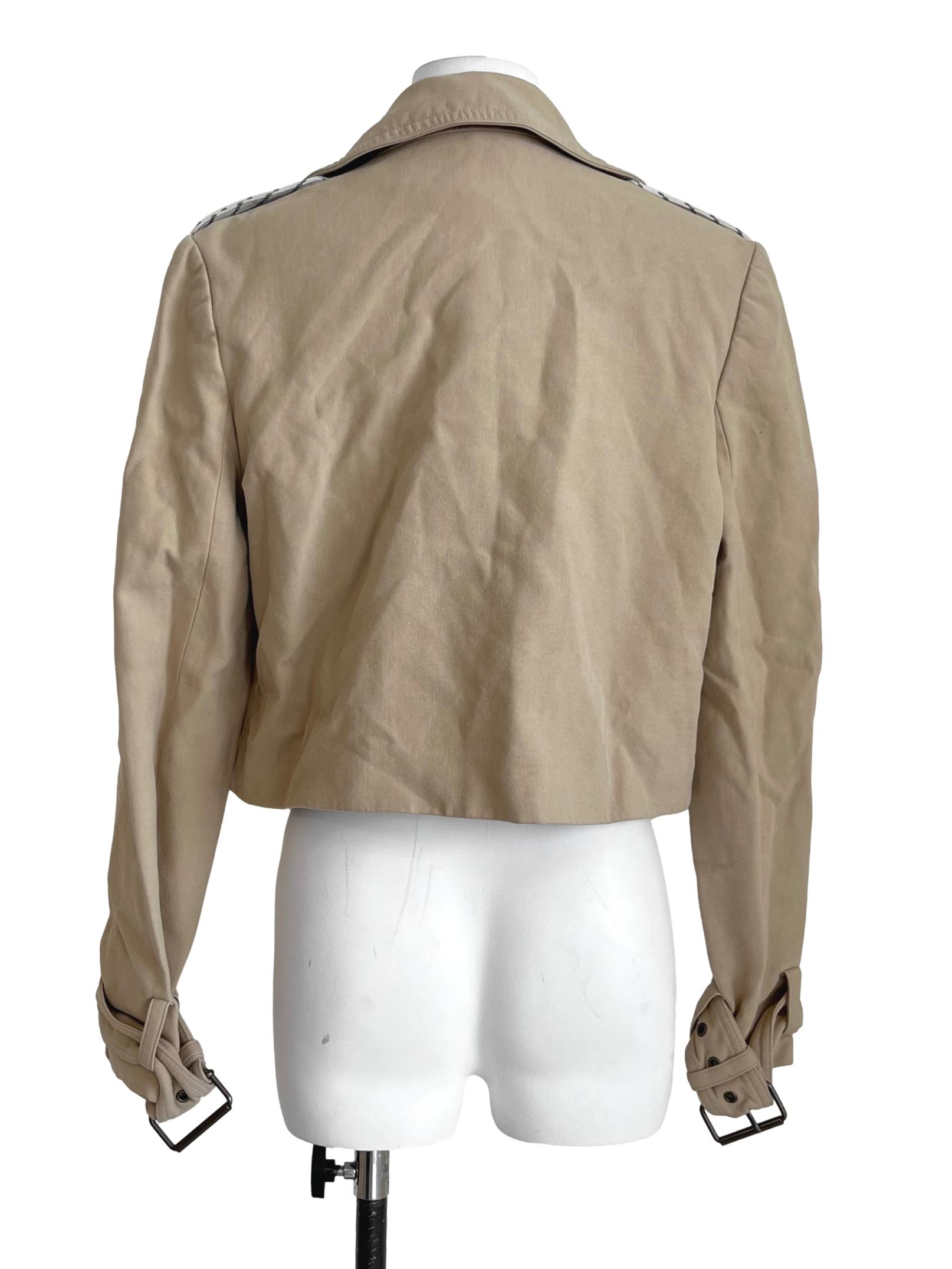 Tortilla Brown Cropped Utility Jackets