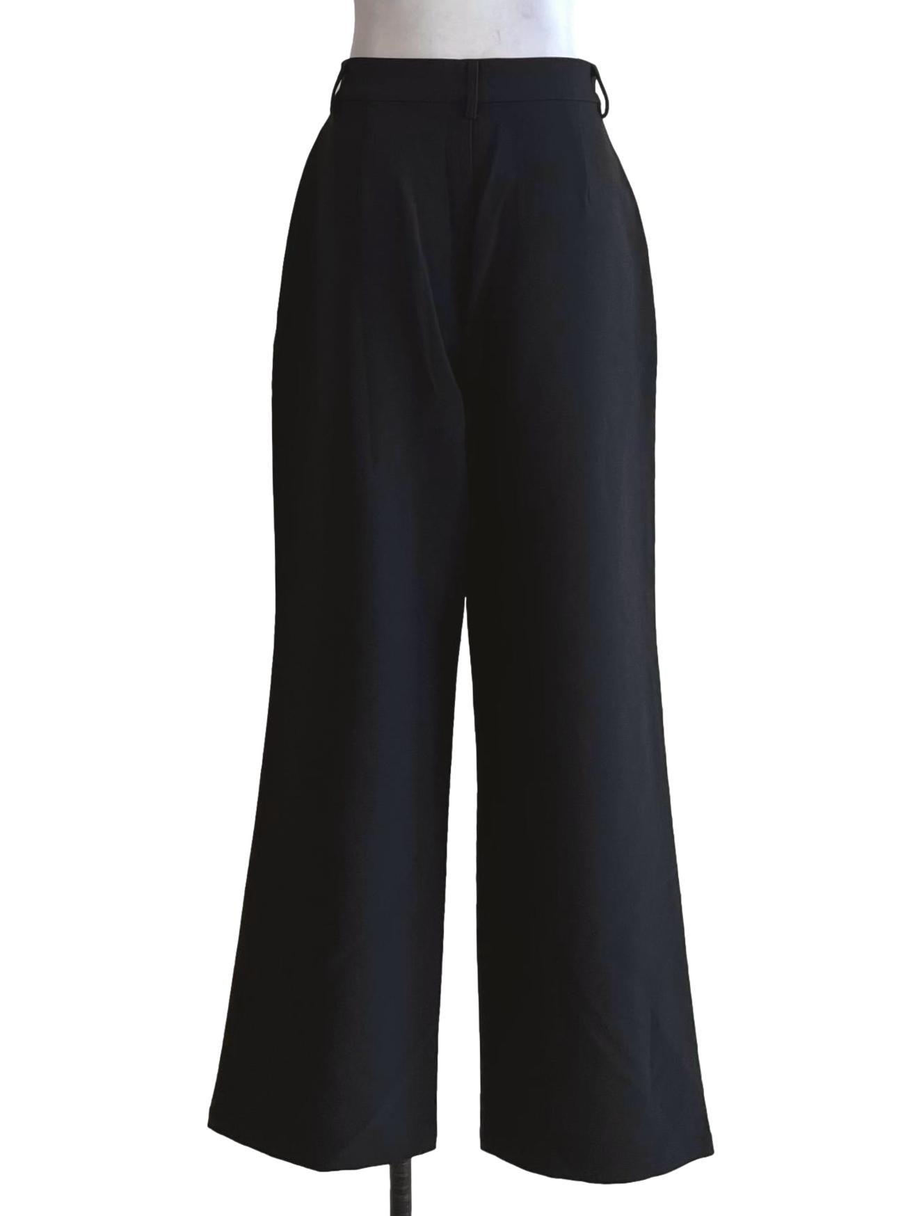 Black High-Waisted Formal Pants