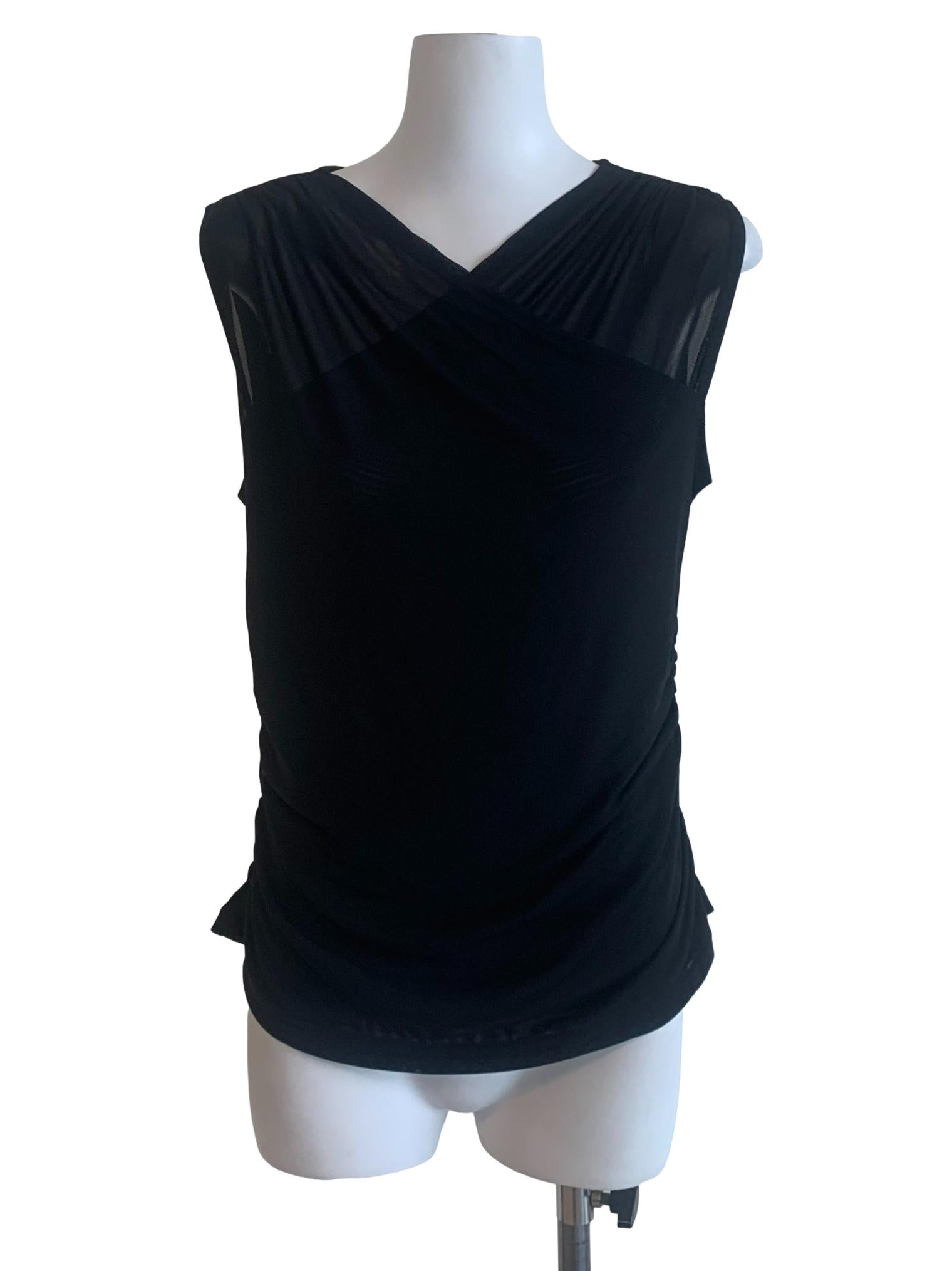 Black V Neck Top