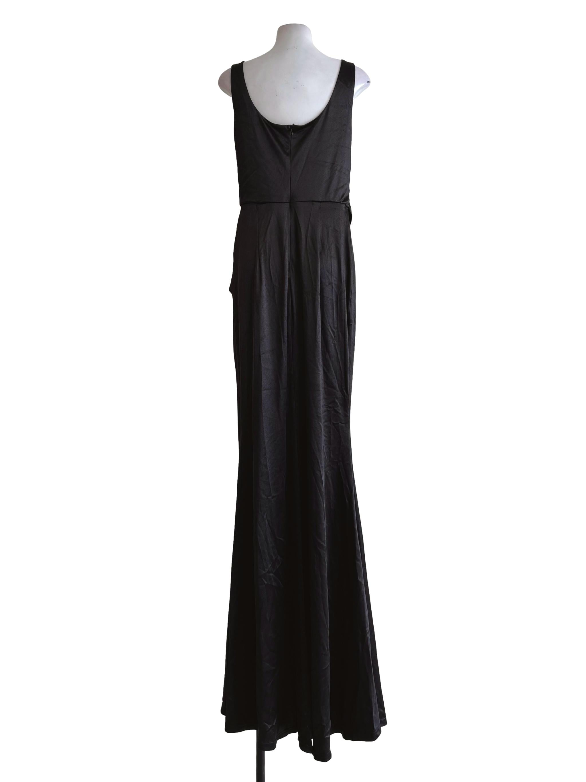 Black Beaded Pearl Bodice Dress