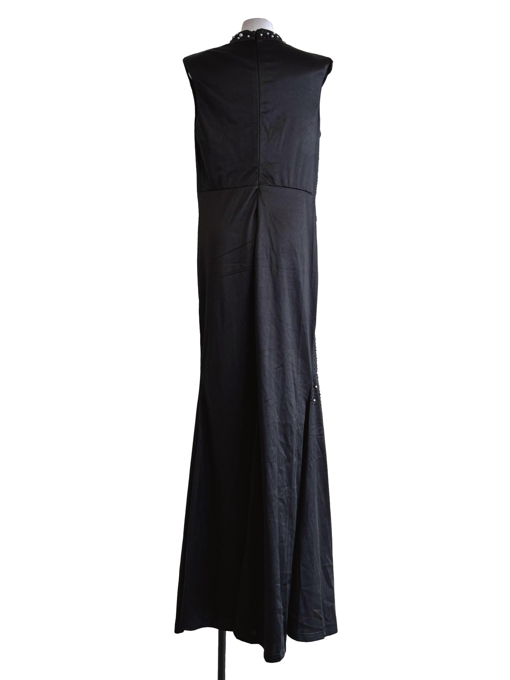 Night Black Mock Sleeveless Sparkle Dress