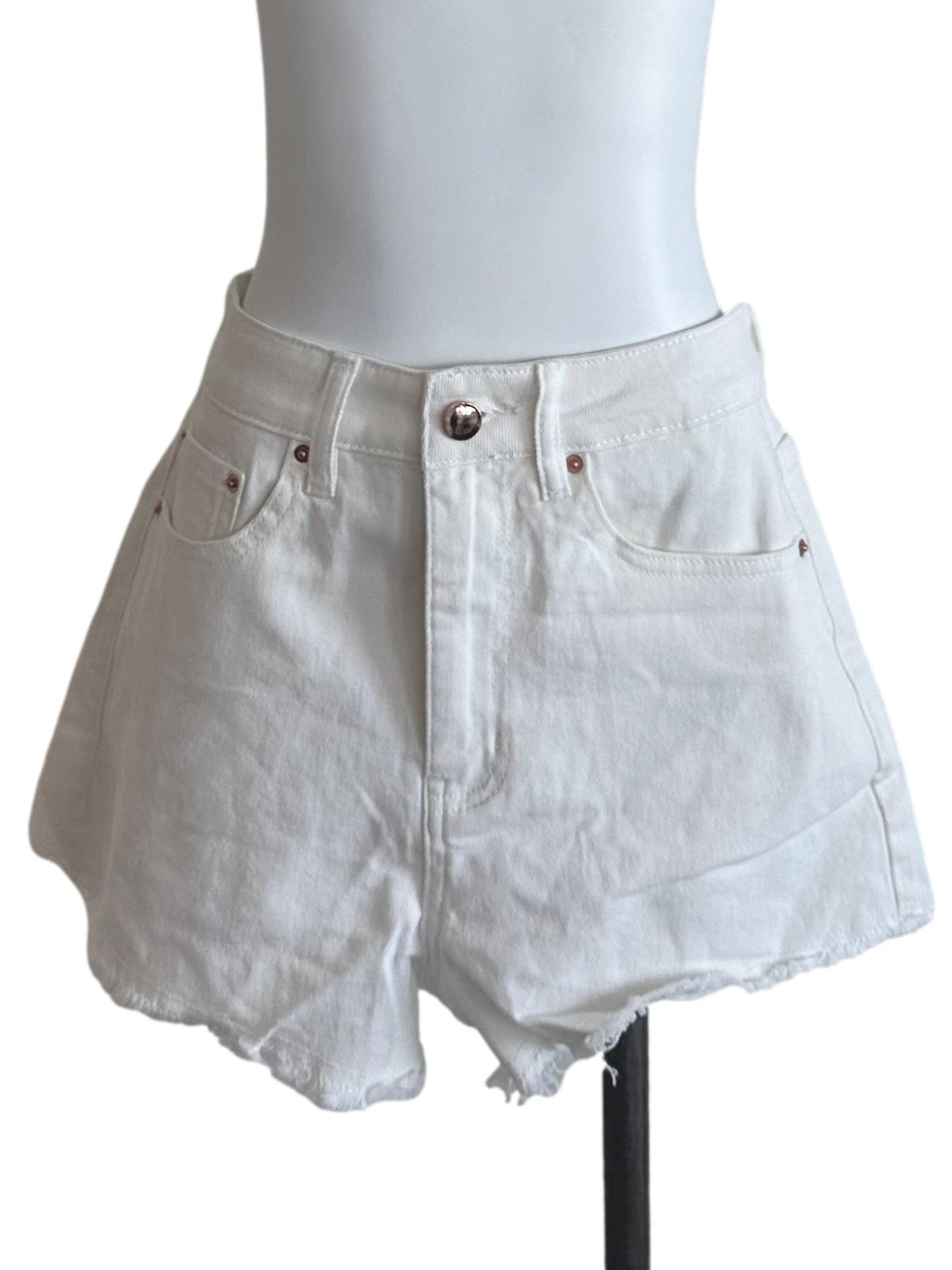 Off White Denim Shorts