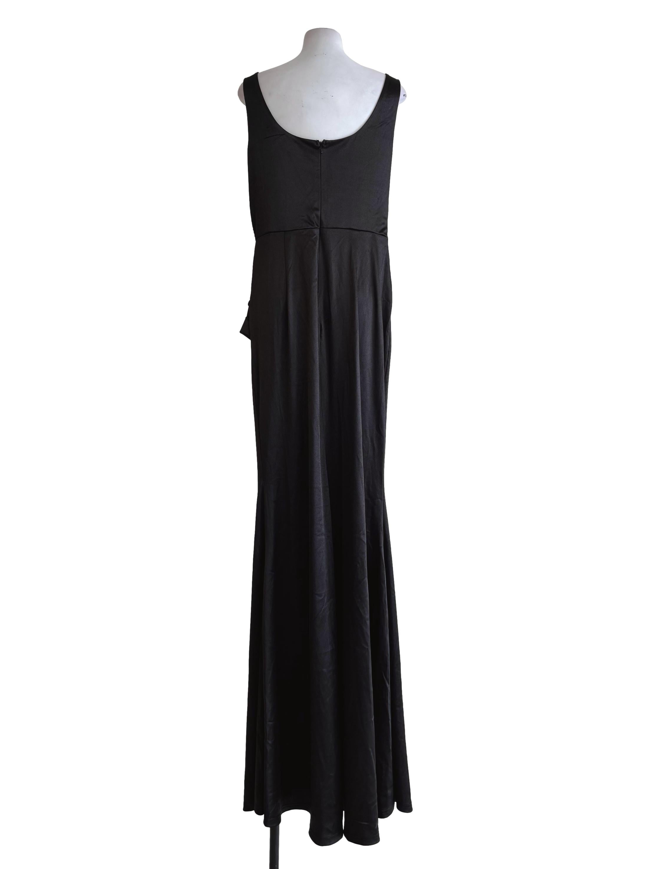 Black Beaded Pearl Bodice Dress
