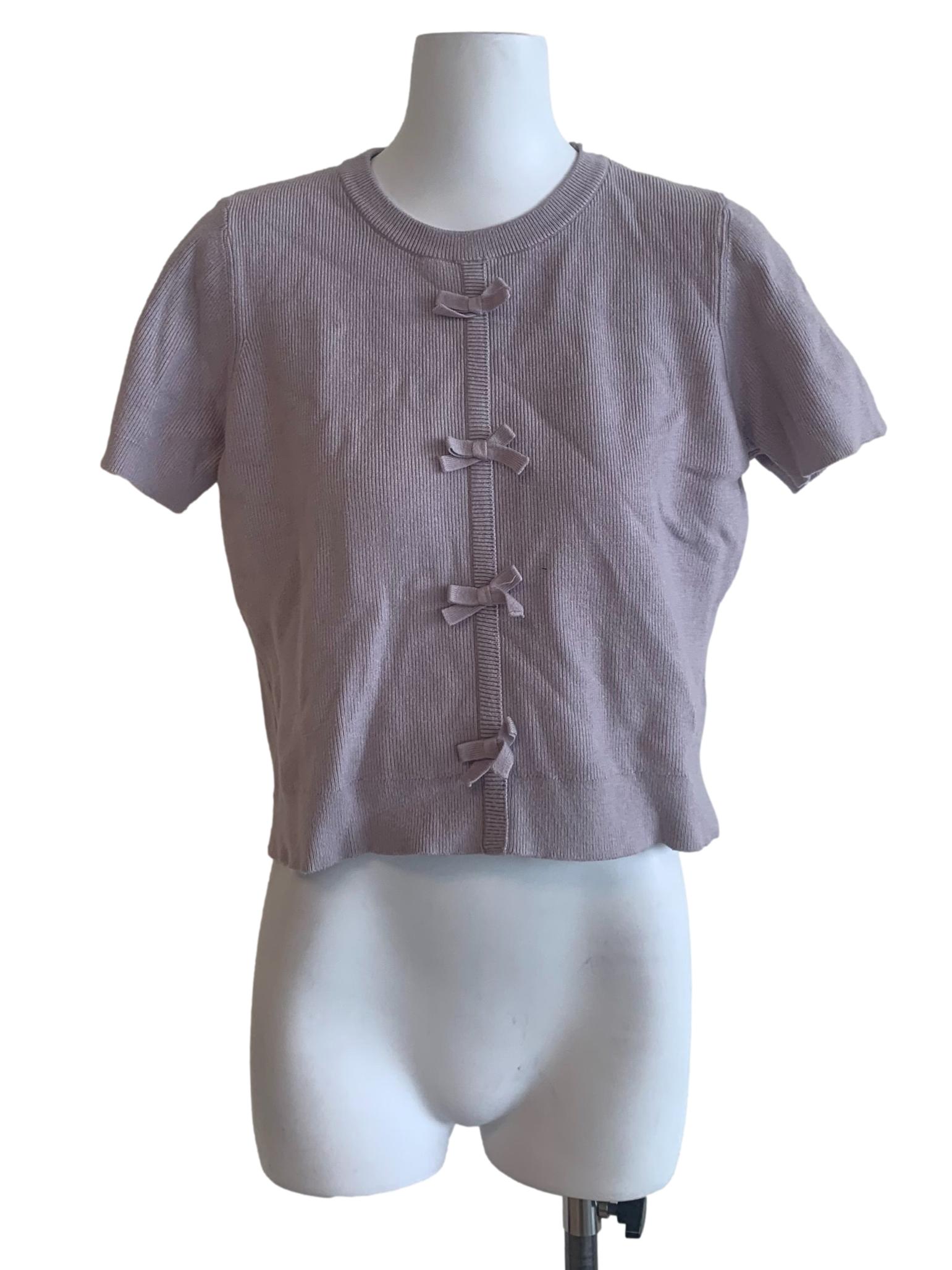 Mauve Purple Round Neck Top