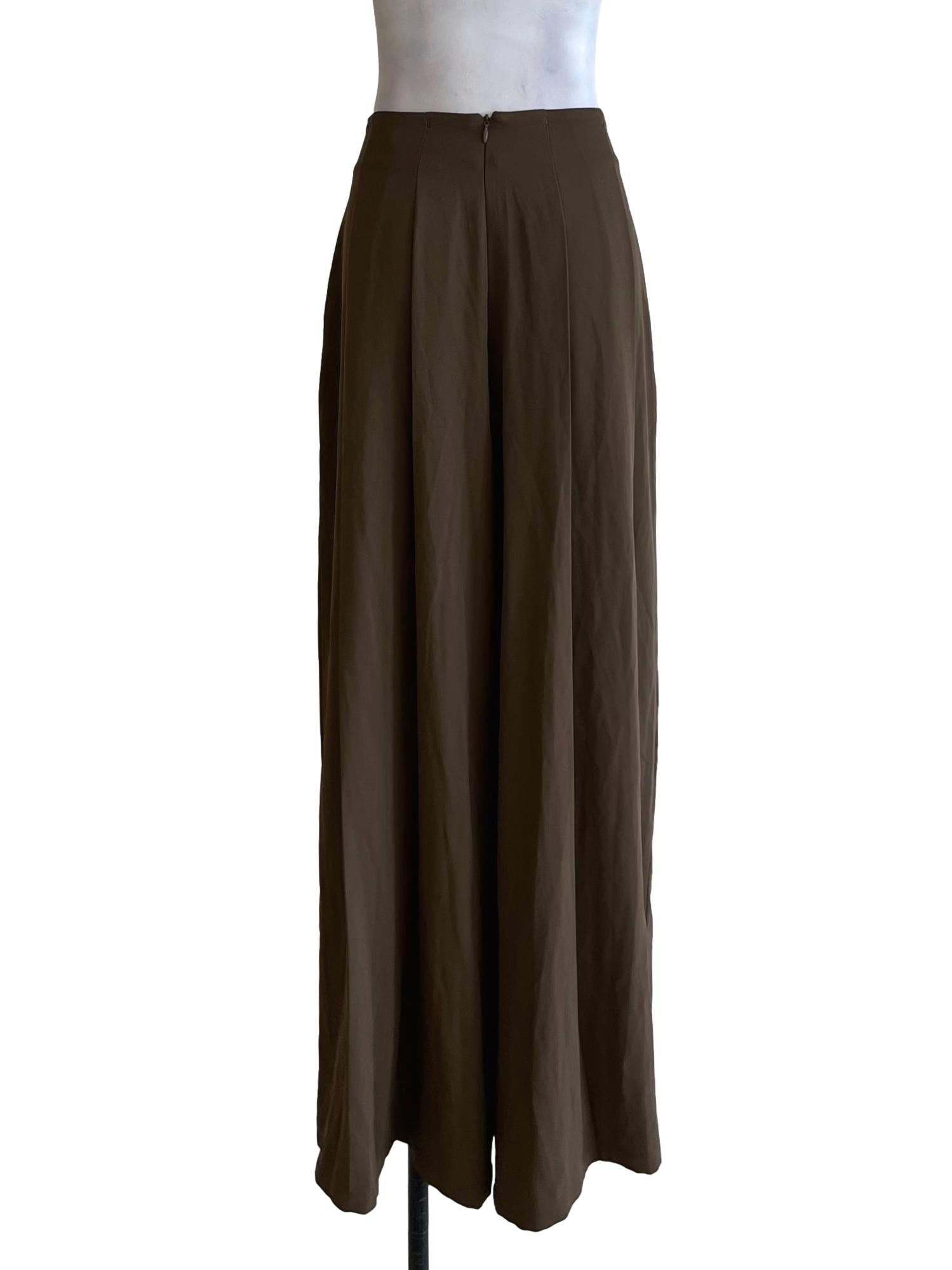Cedar Brown High-Waisted Formal Pants