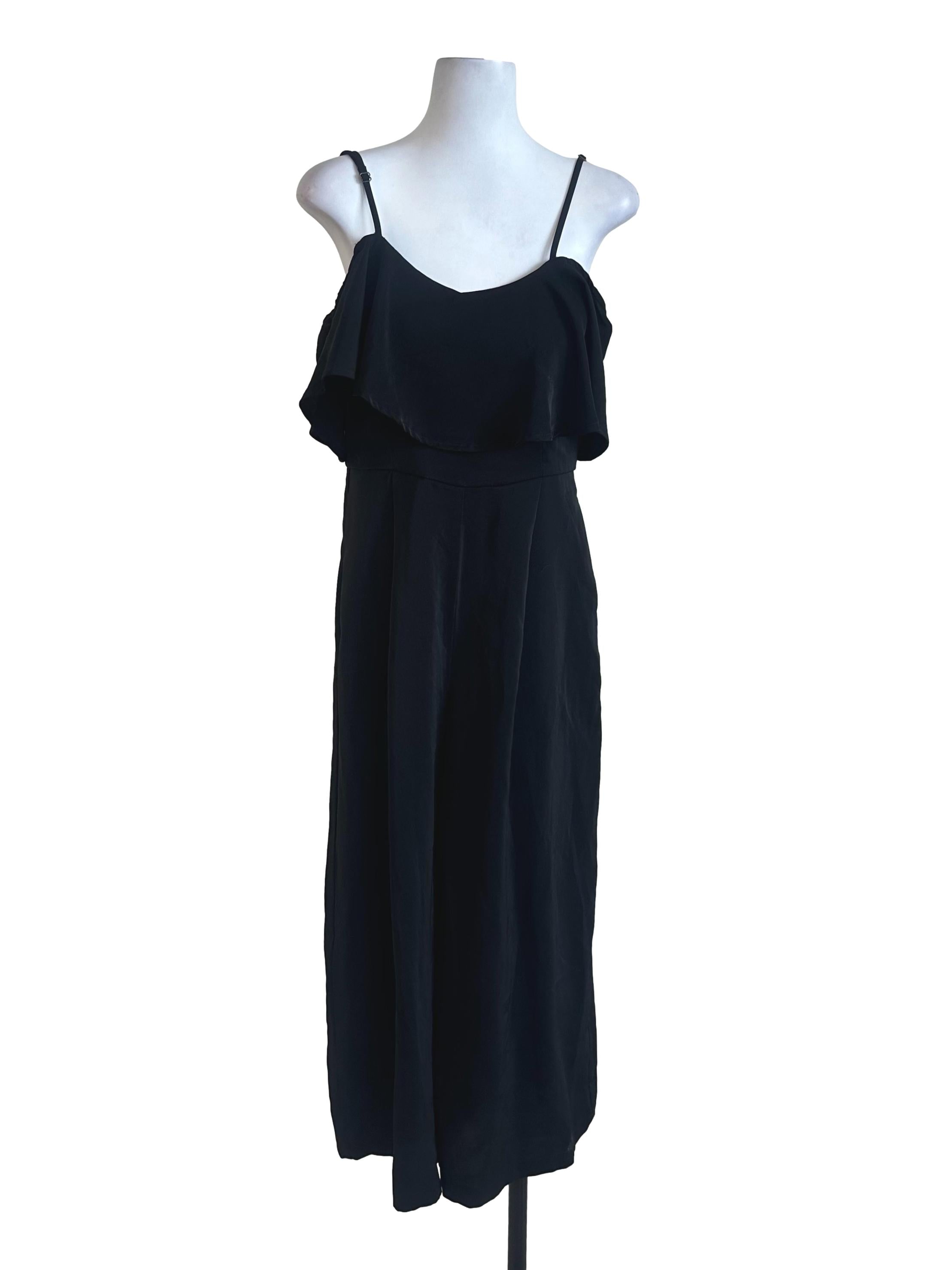 Black Plain Sleeveless Jumpsuit