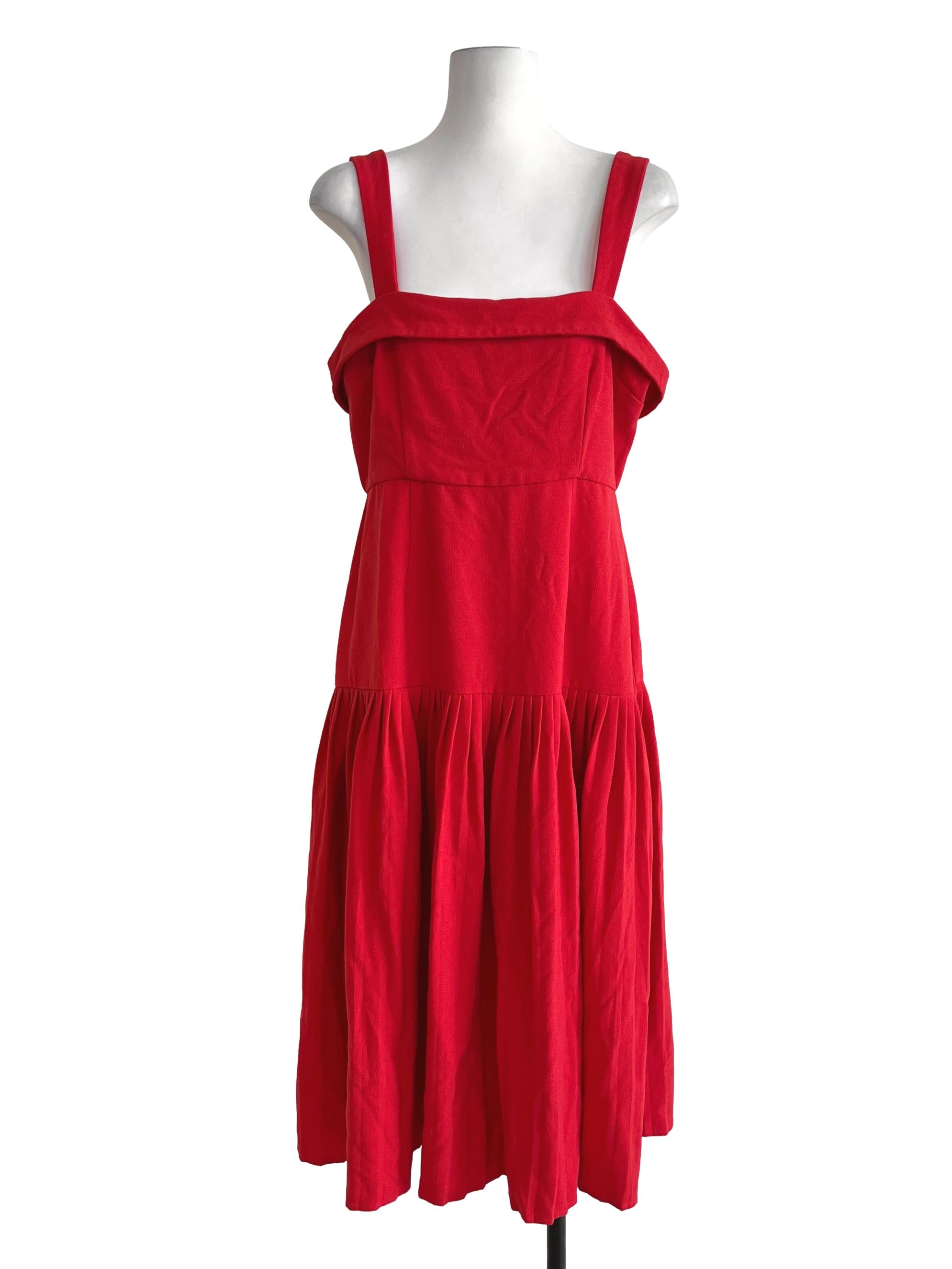 Candy Red Tiered Sundress