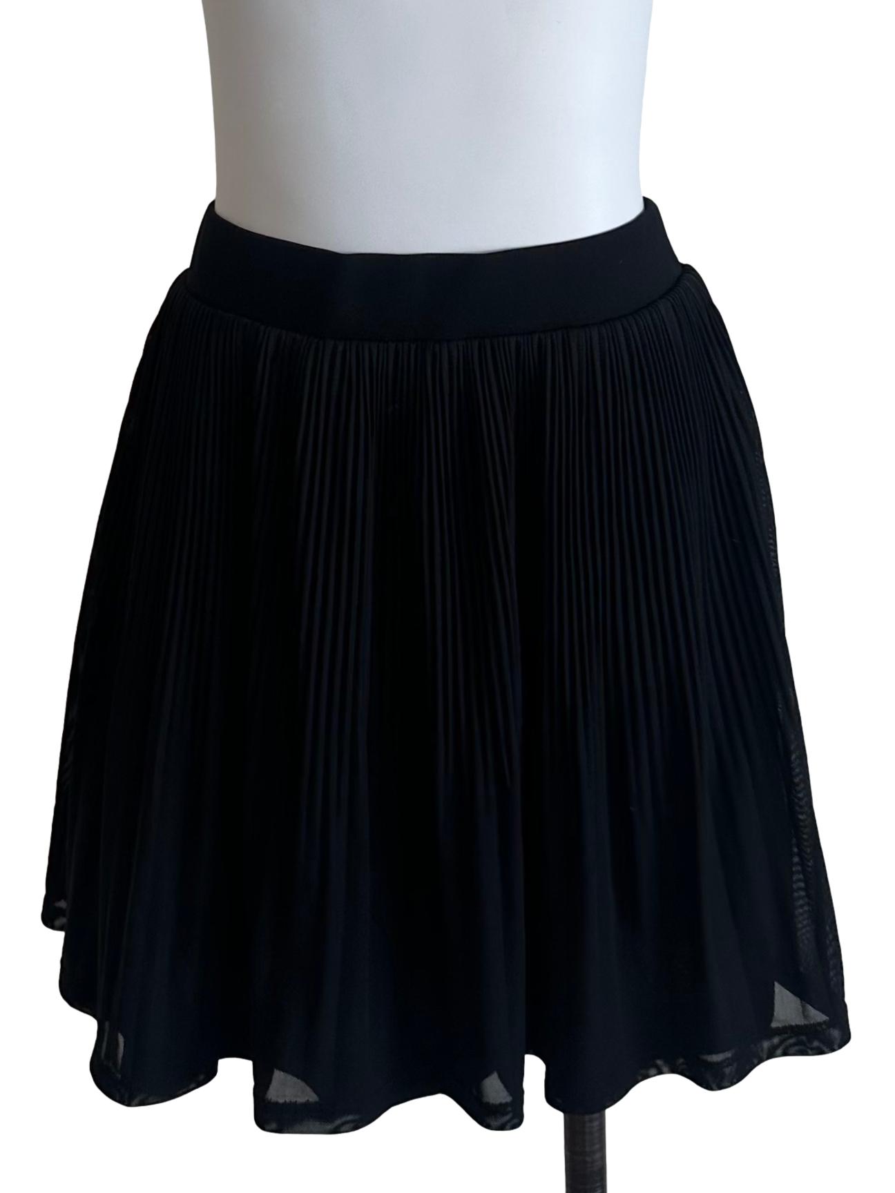 Onyx Black Pleated Skorts