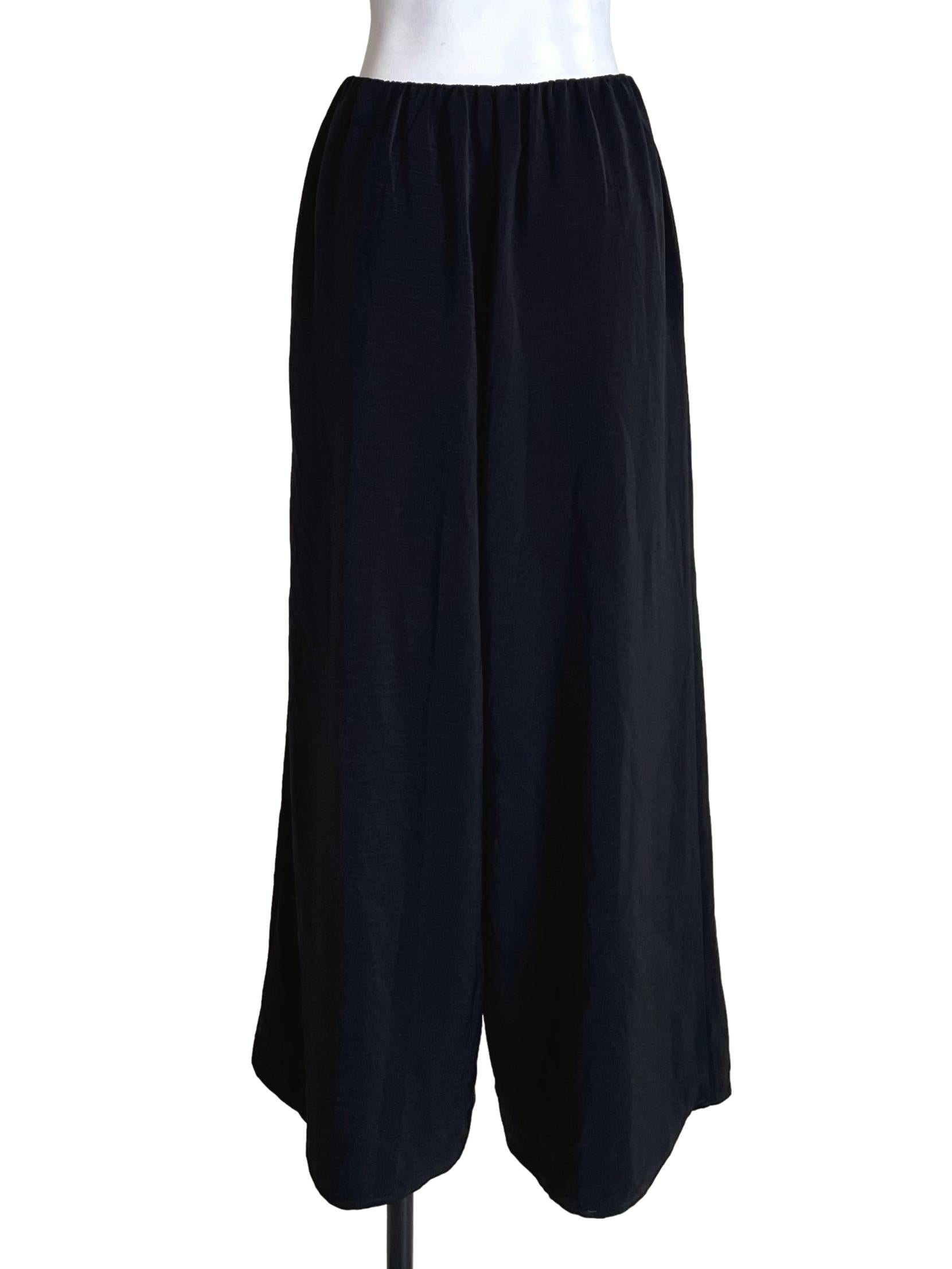 Black Wide Leg Flowy Pants TTR