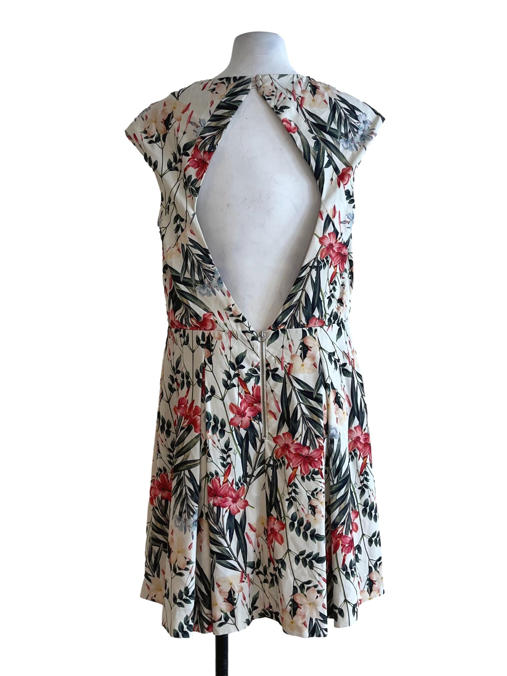 White Floral A-Line Dress